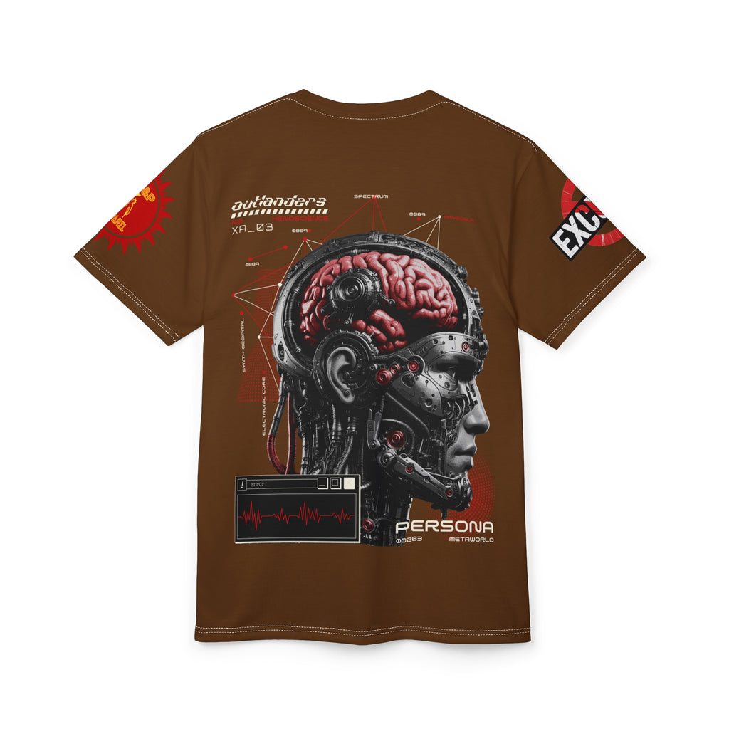 Persona Sci‑Fi Graphic Tee Shirt LD&P APPAREL Brown