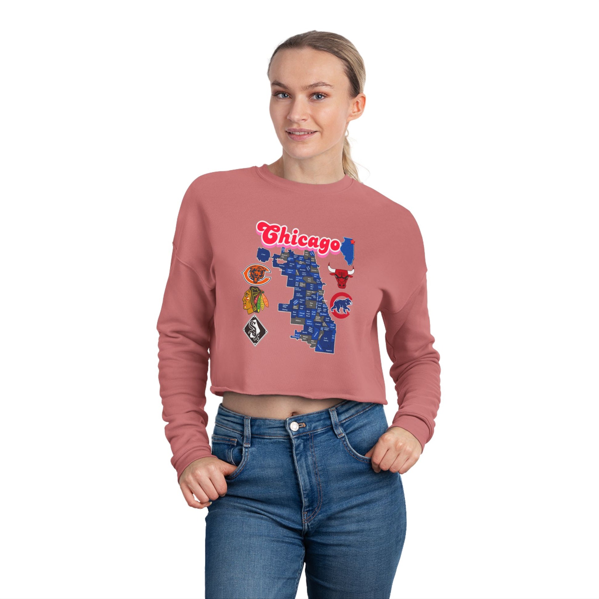 Chicago Graphic Women's Cropped Sweatshirt