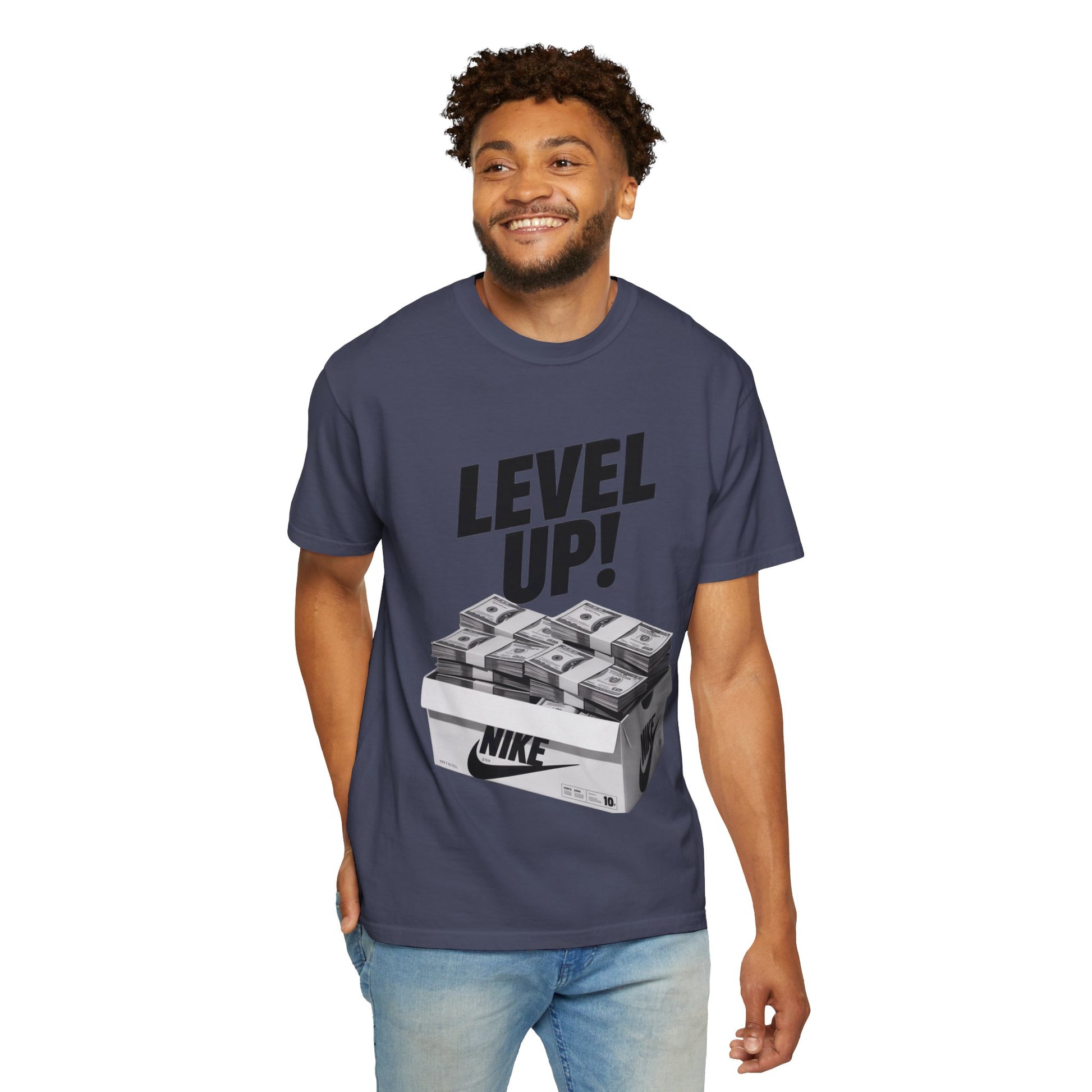 Garment-Dyed T-shirt Level Up Design