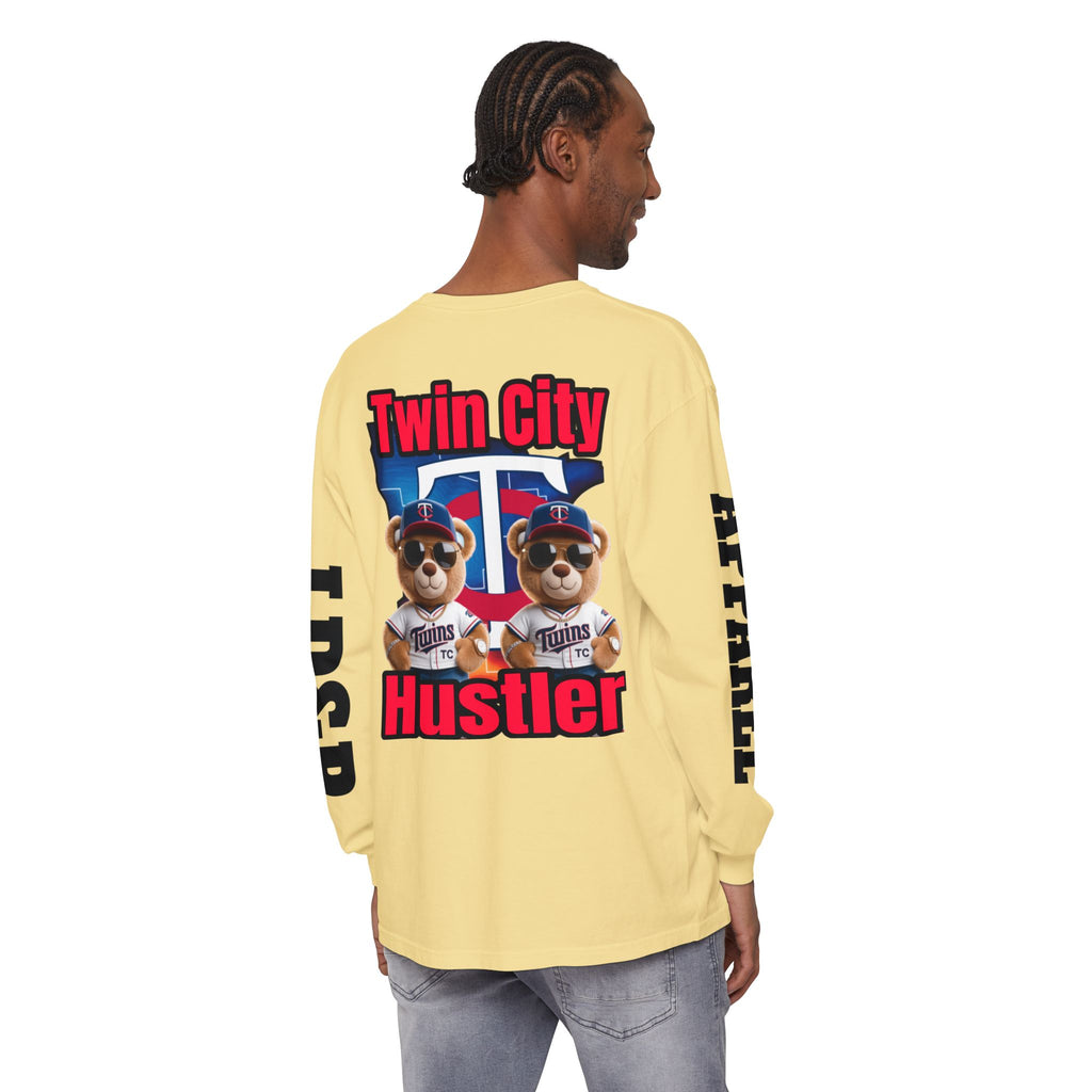 Twin City HUSTLER Long Sleeve T-Shirt - Bad Temper Design