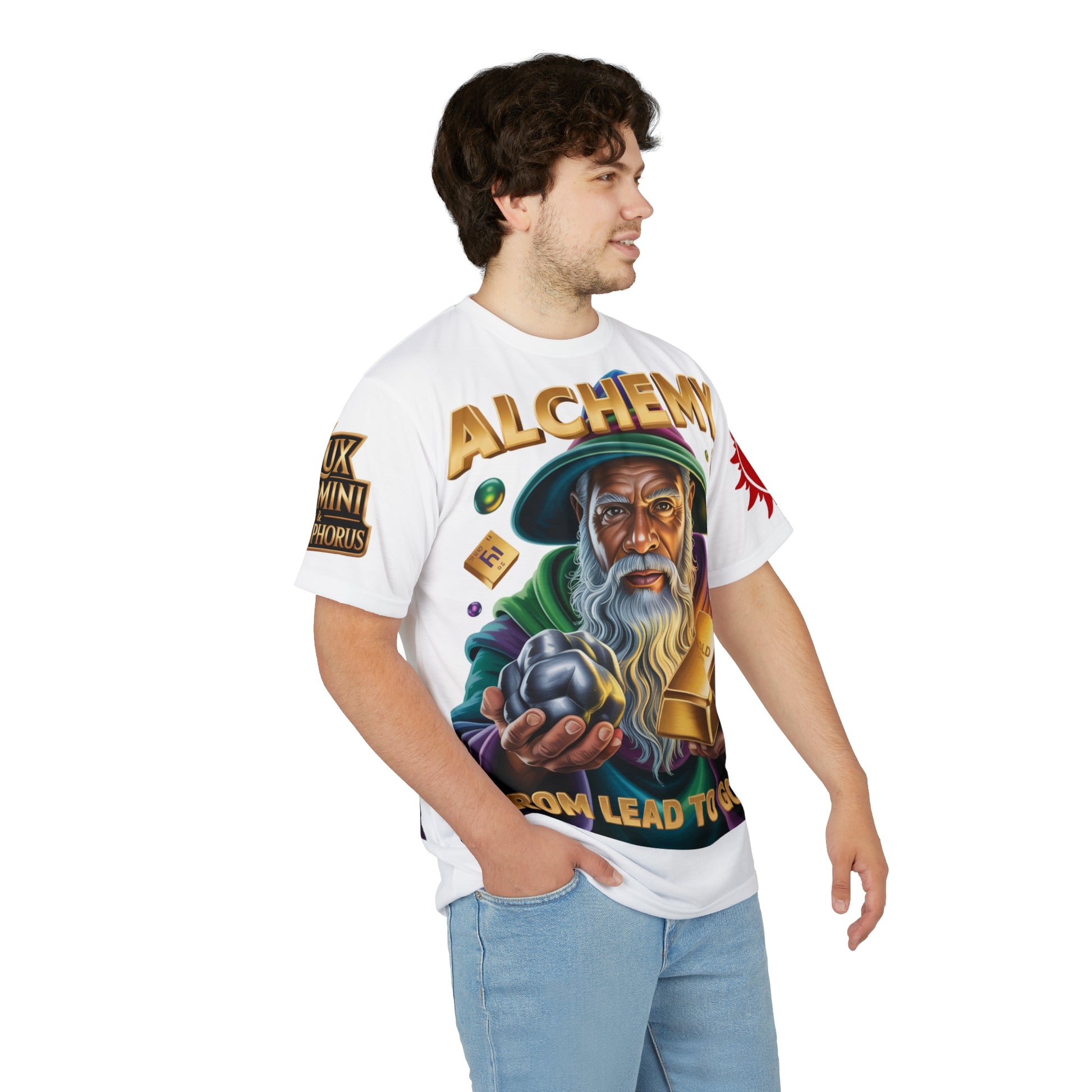 Alchemy Unisex Cut & Sew Tee white