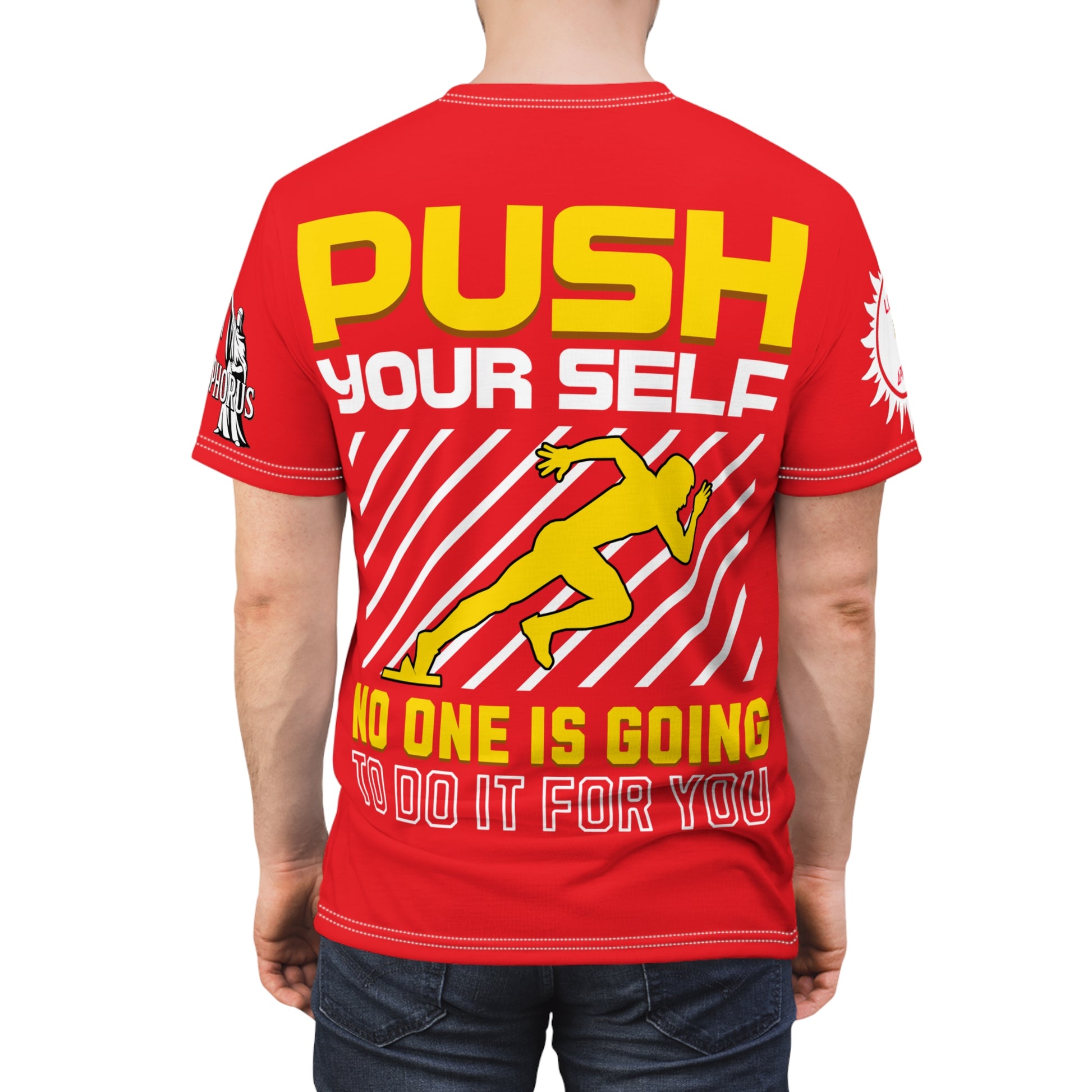 Push Yourself Graphic Tee LD&P APPAREL DESIGN Red