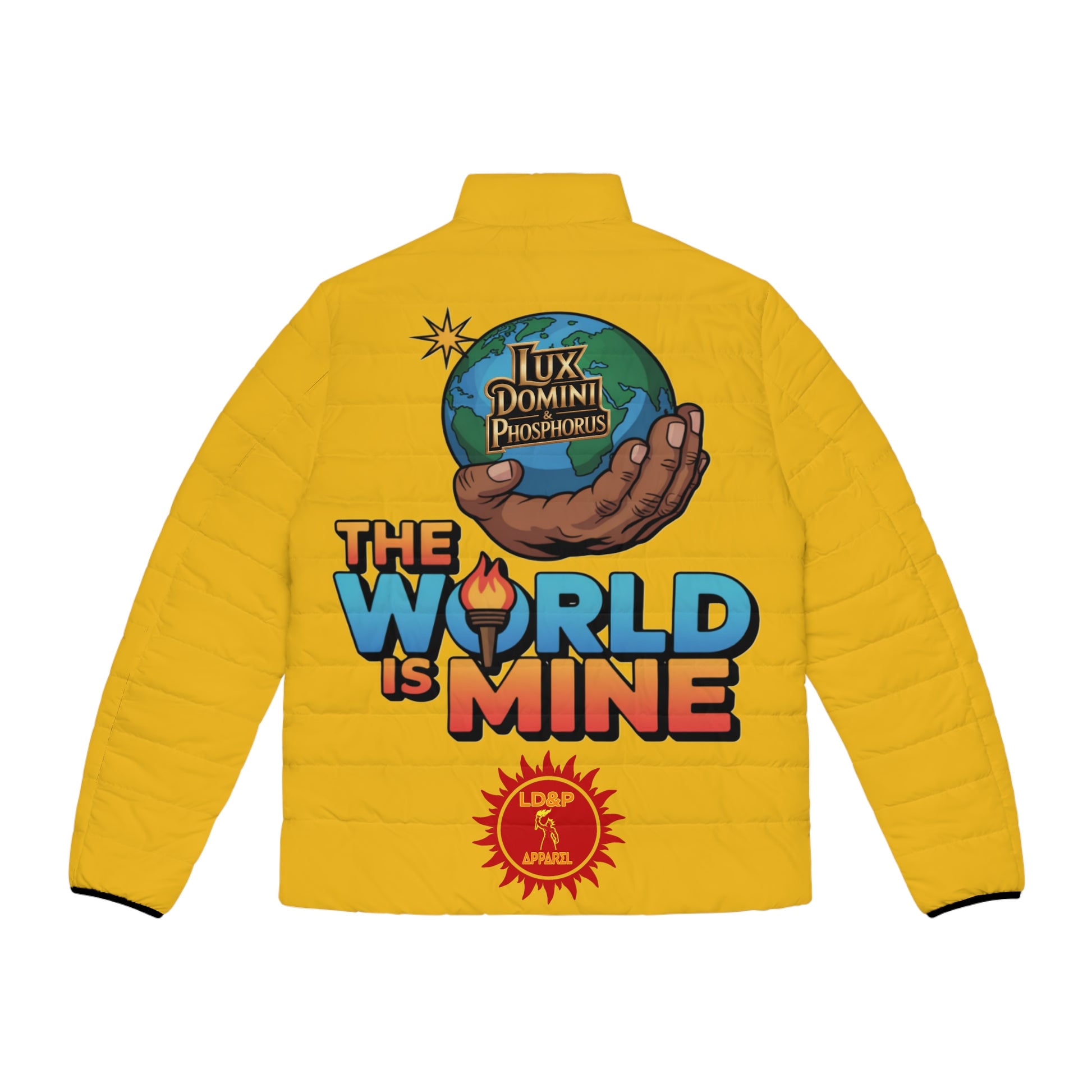 Yellow of Puffer Jacket - The World Is Mine LD&P Apparel Design