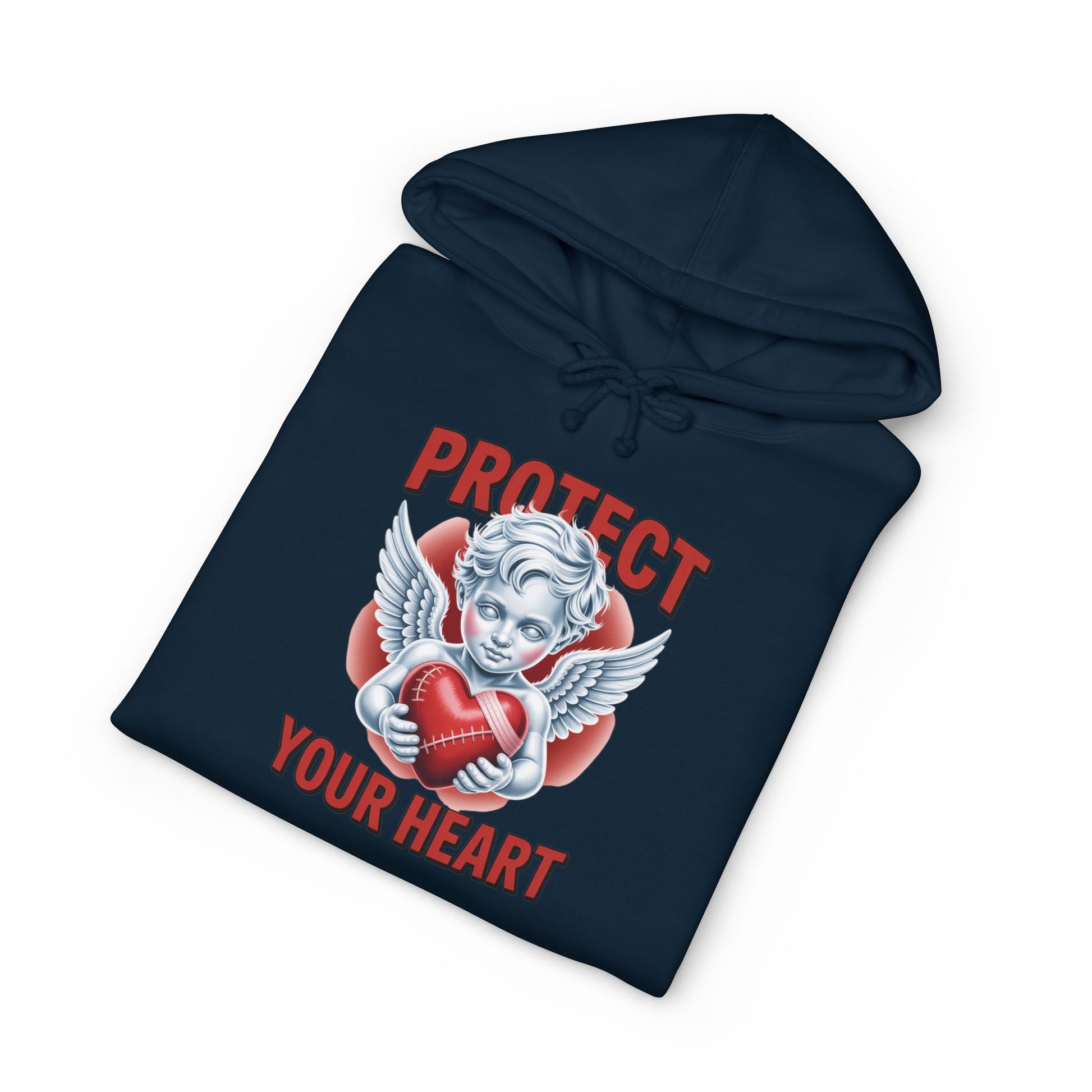 Hooded Sweatshirt - 'protect your heart' Bold Graphic Design