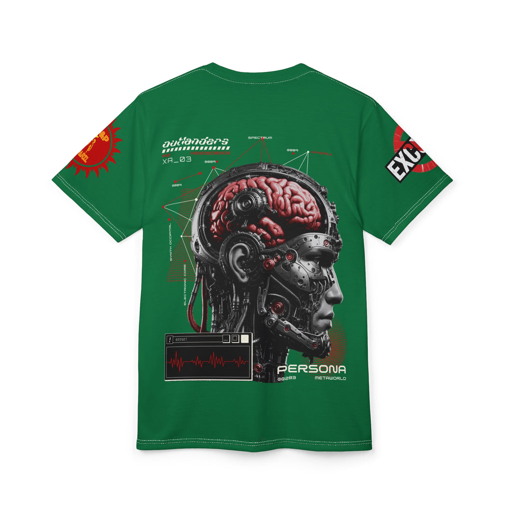Persona Sci‑Fi Graphic Tee Shirt LD&P APPAREL  Green