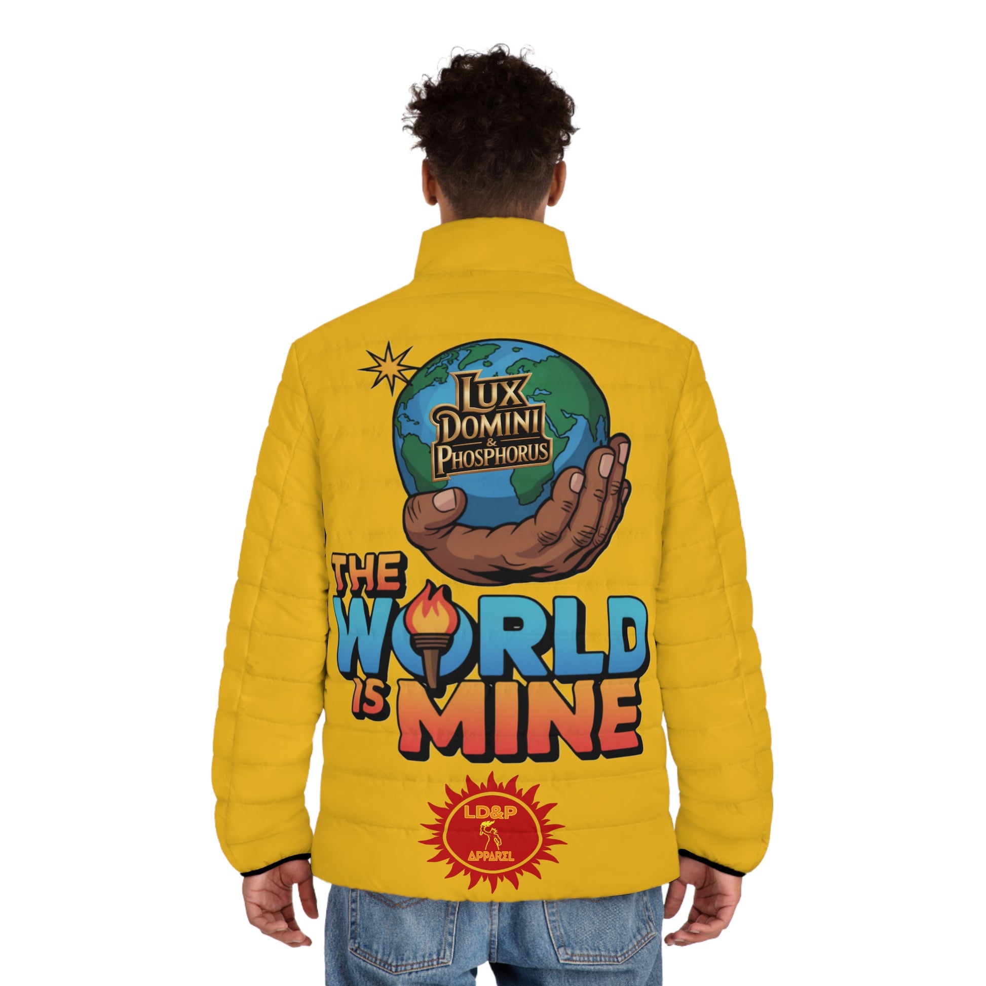Yellow of Puffer Jacket - The World Is Mine LD&P Apparel Design