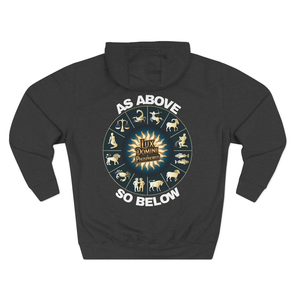 Fleece Hoodie - Lux Domini and Phosphorus Design - Above So Below