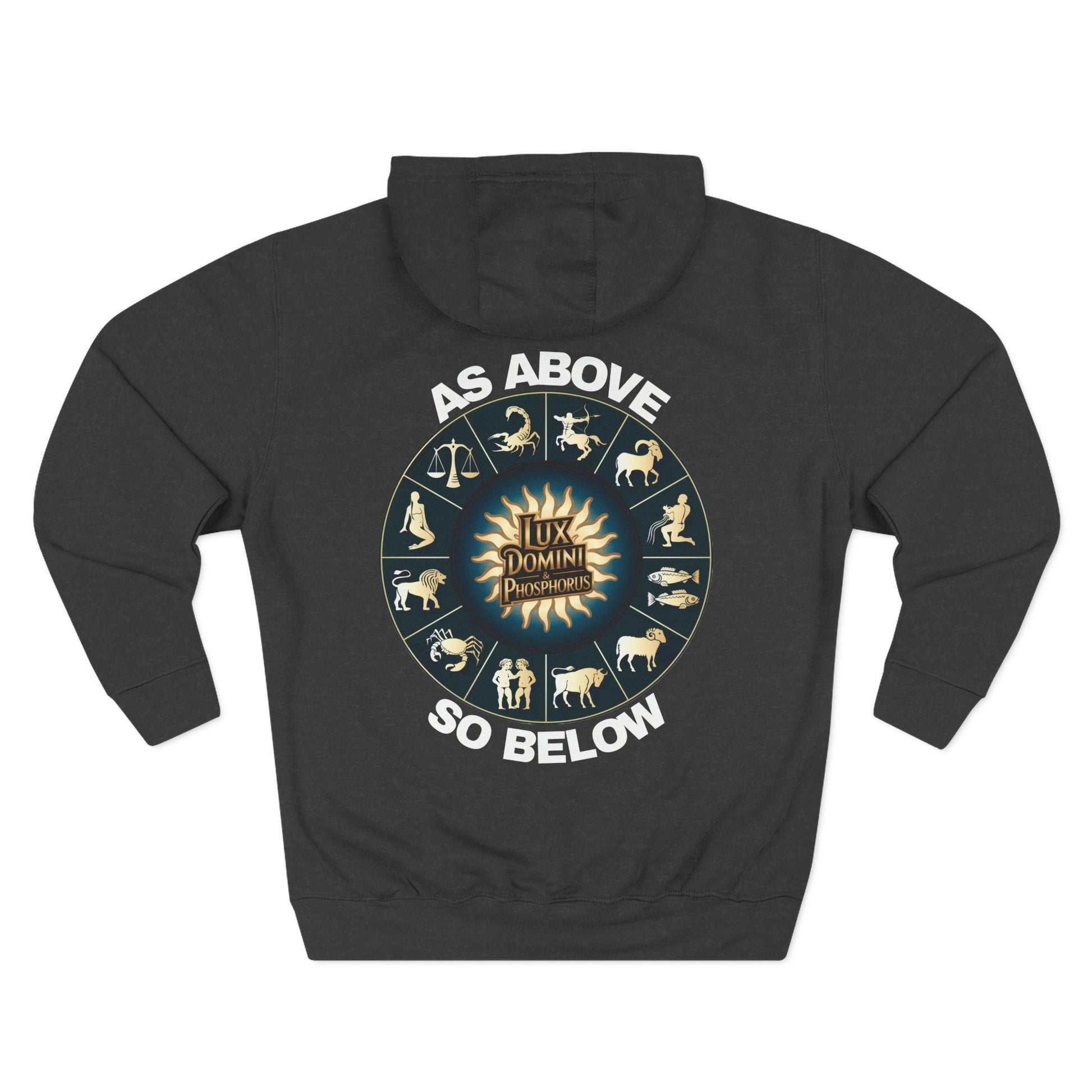 Fleece Hoodie - Lux Domini and Phosphorus Design - Above So Below