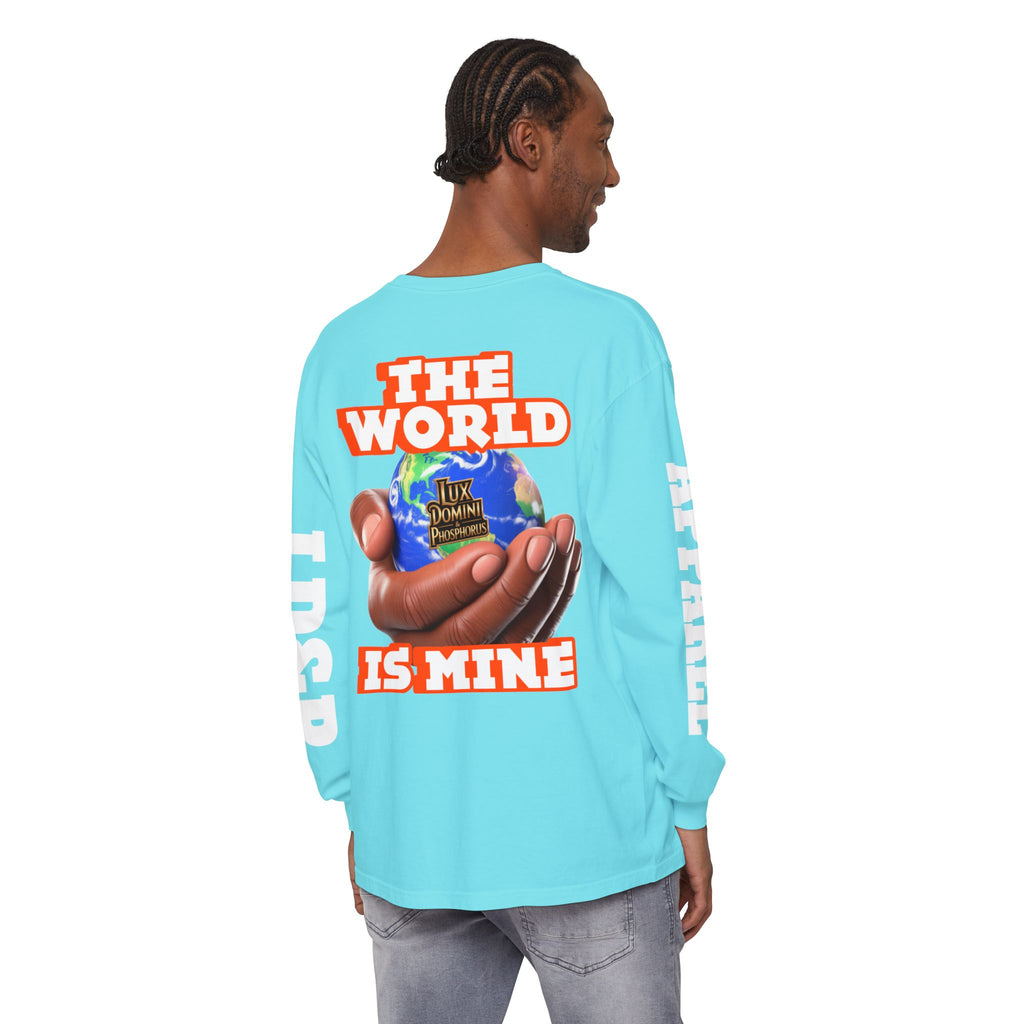Garment-dyed Long Sleeve T-Shirt - The World Is Mine