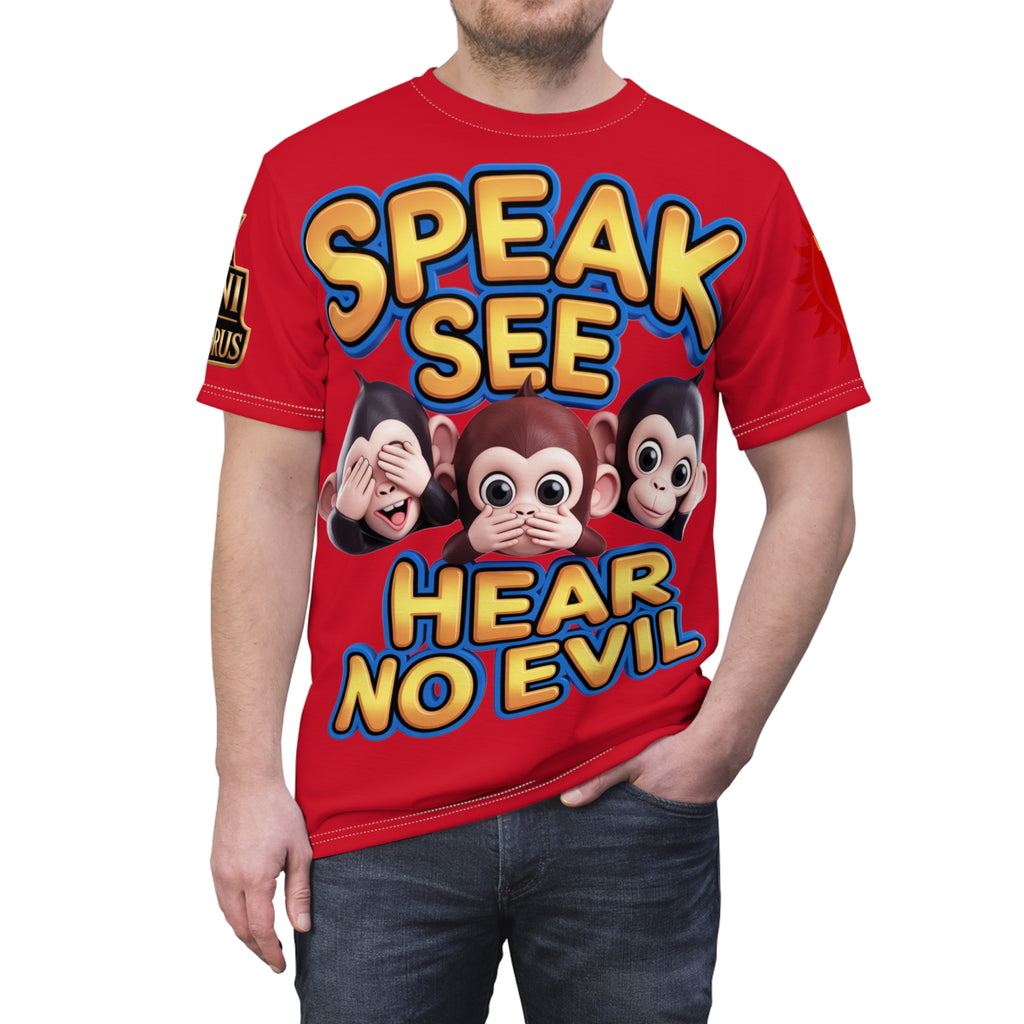 T-Shirt Speak See Hear No Evil Red
