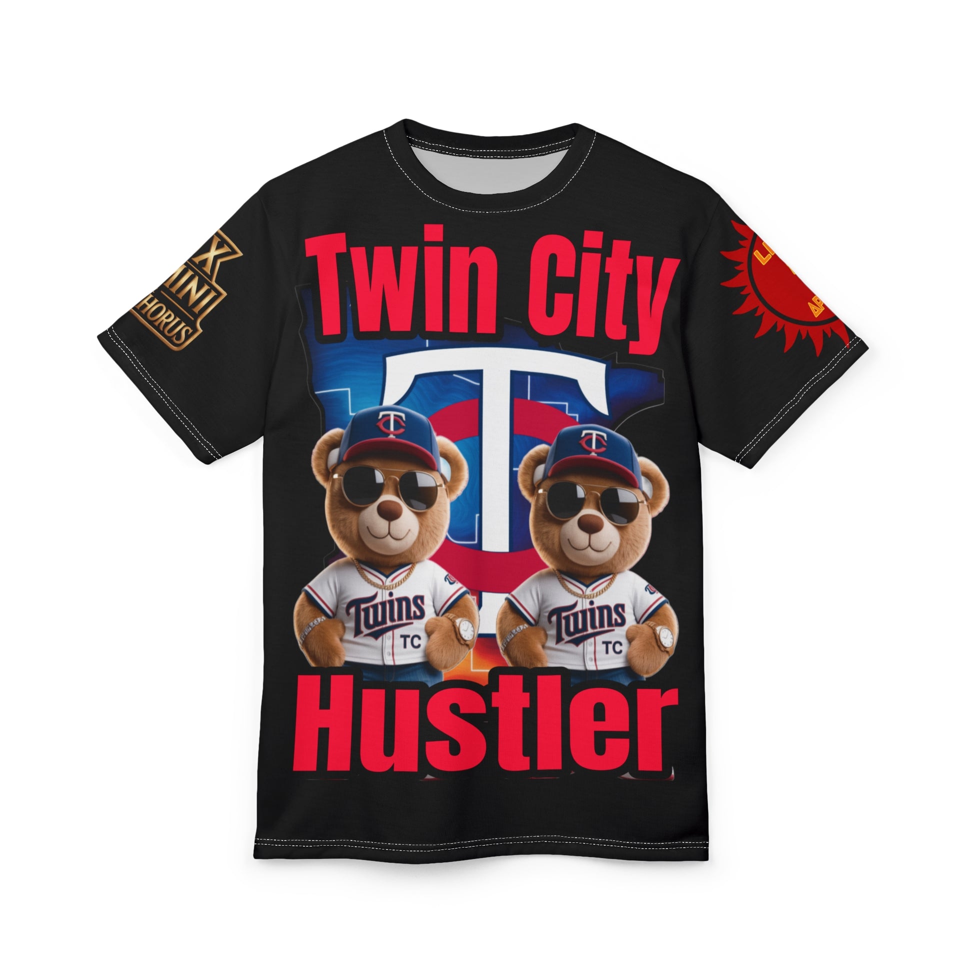 Twin City HUSTLER Print Unisex Cut & Sew Tee
