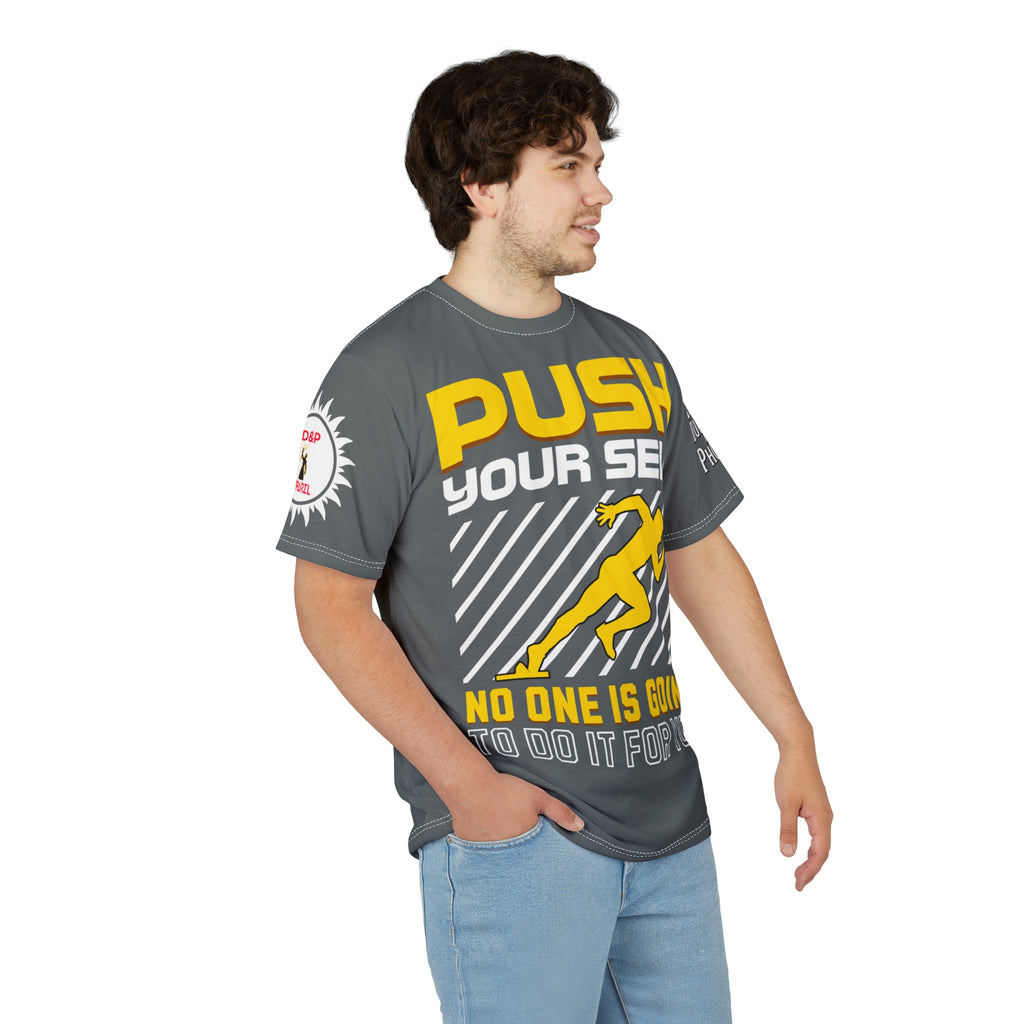 Push Yourself Graphic Tee LD&P APPAREL DESIGN Grey