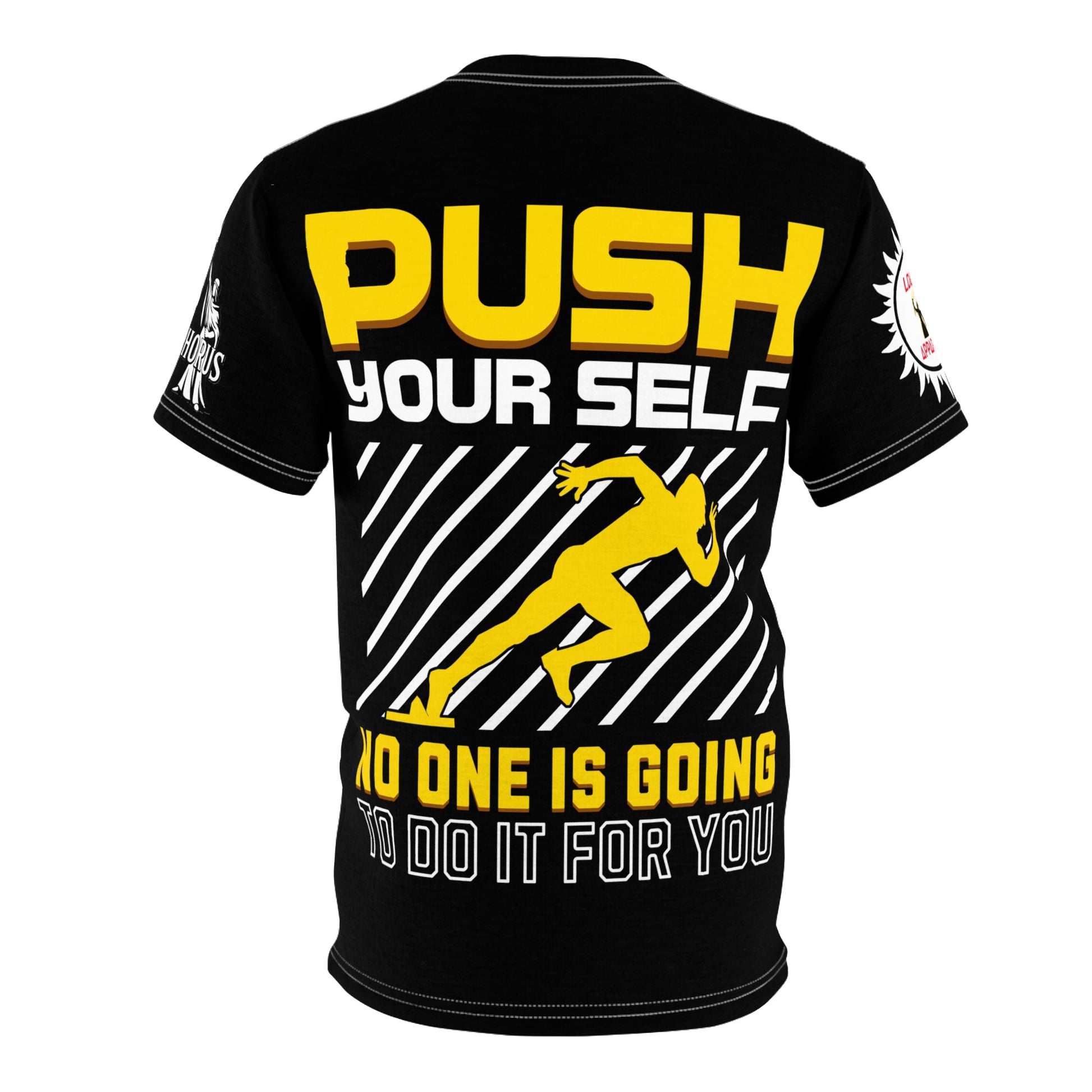 Push Yourself Graphic Tee LD&P APPAREL DESIGN Black