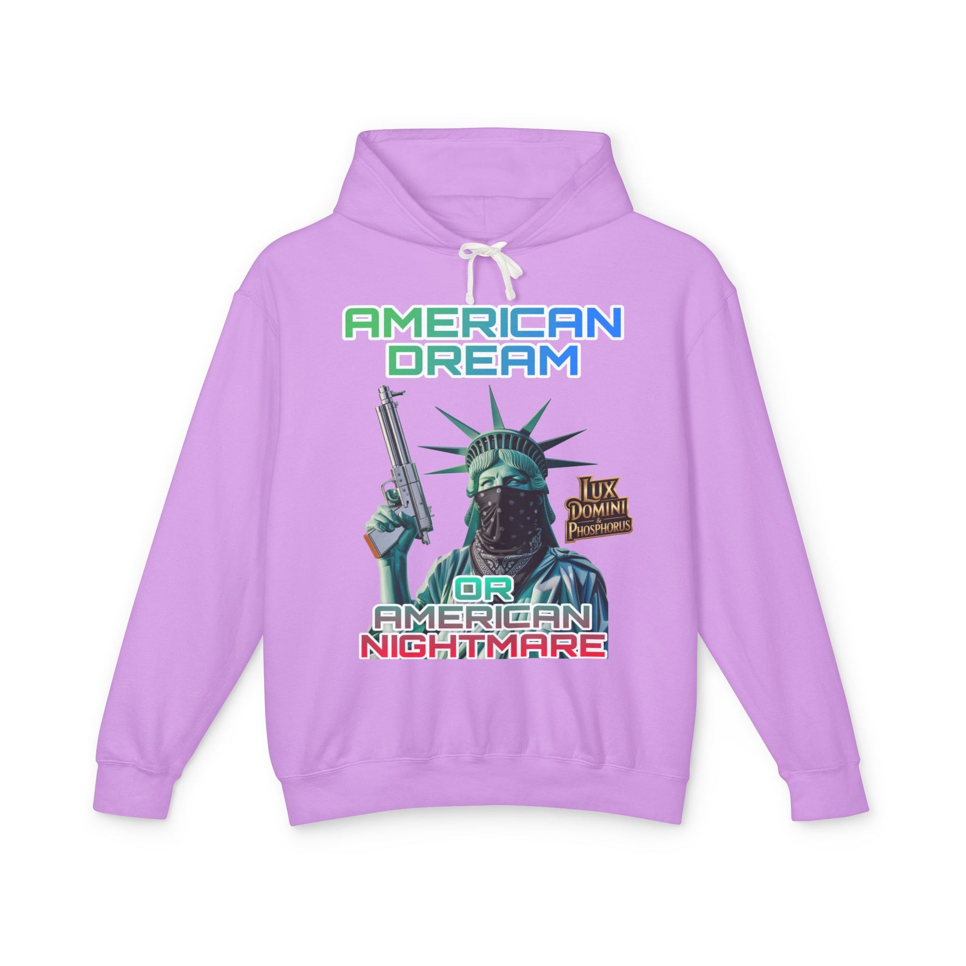 Lightweight Hooded Sweatshirt - American Dream or Nightmare Design
