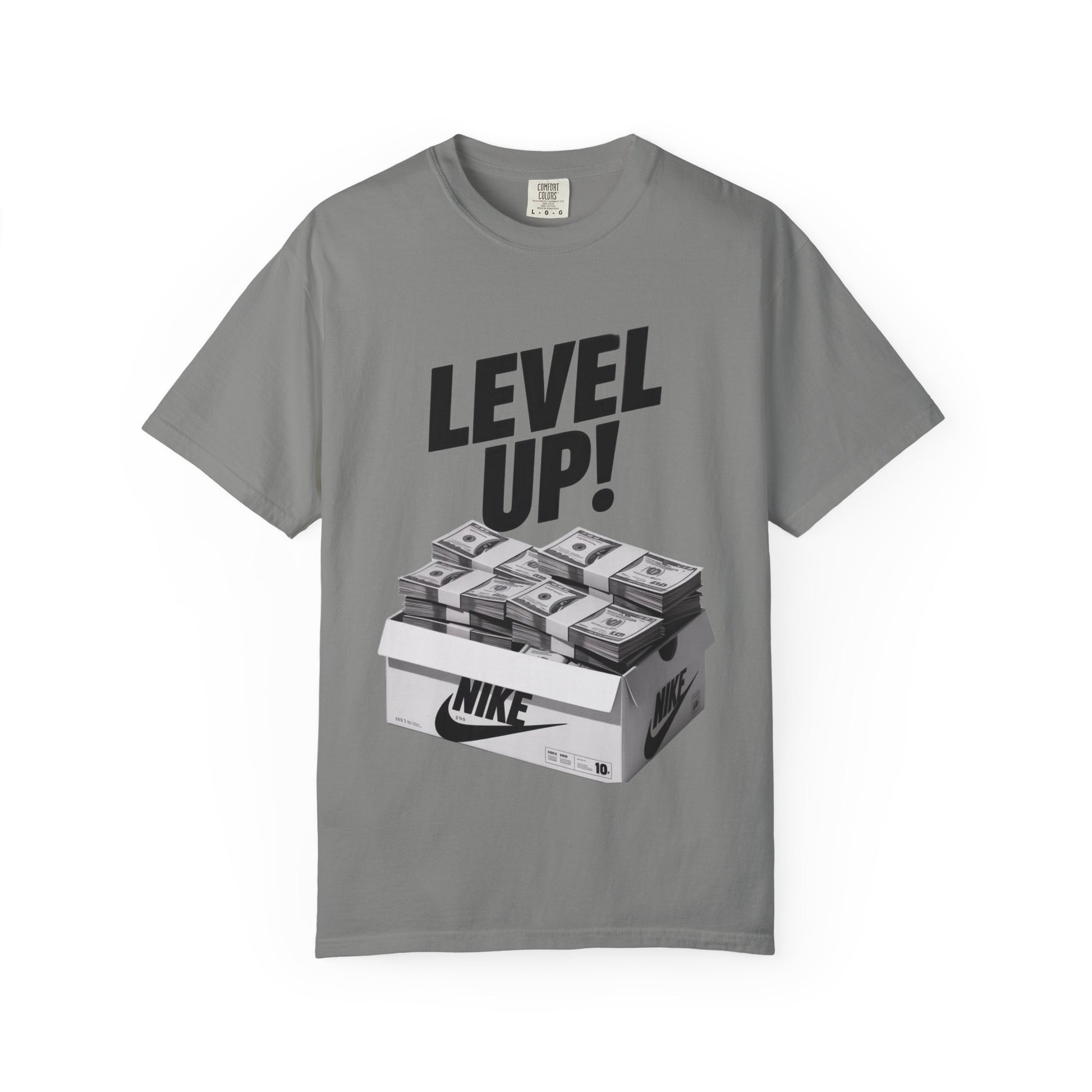 Garment-Dyed T-shirt Level Up Design