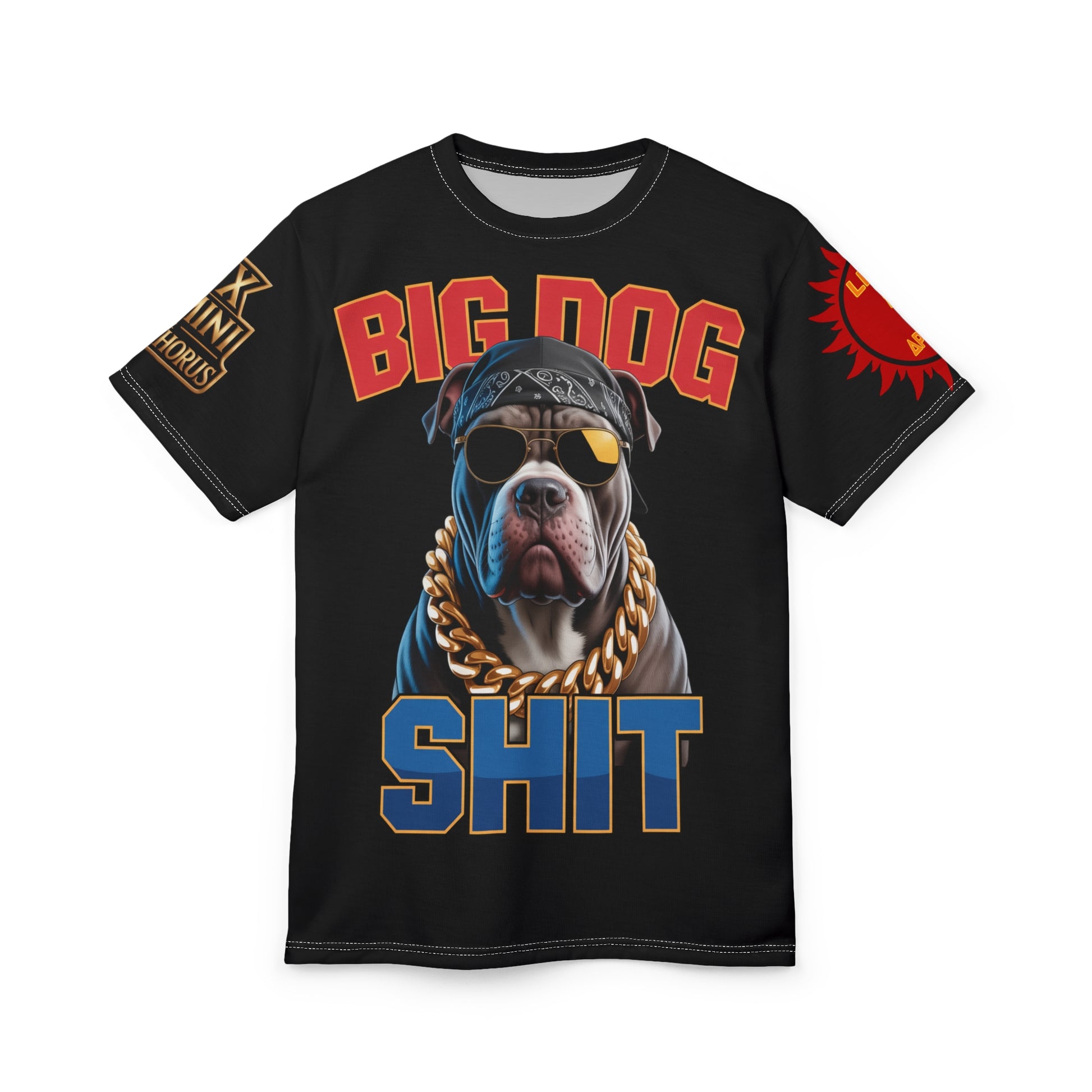 T-Shirt - Big Dog Print Unisex Cut & Sew Tee