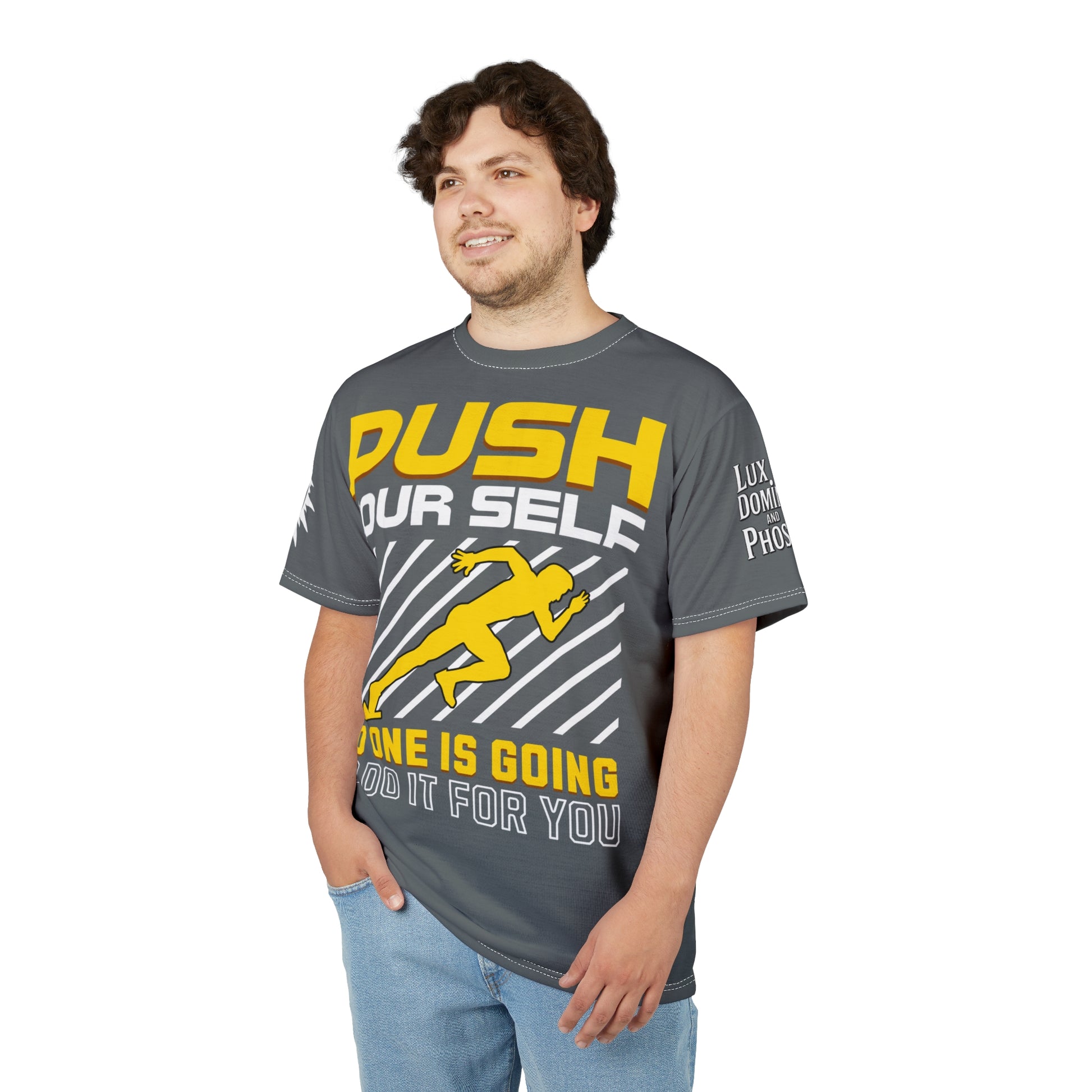 Push Yourself Graphic Tee LD&P APPAREL DESIGN Grey