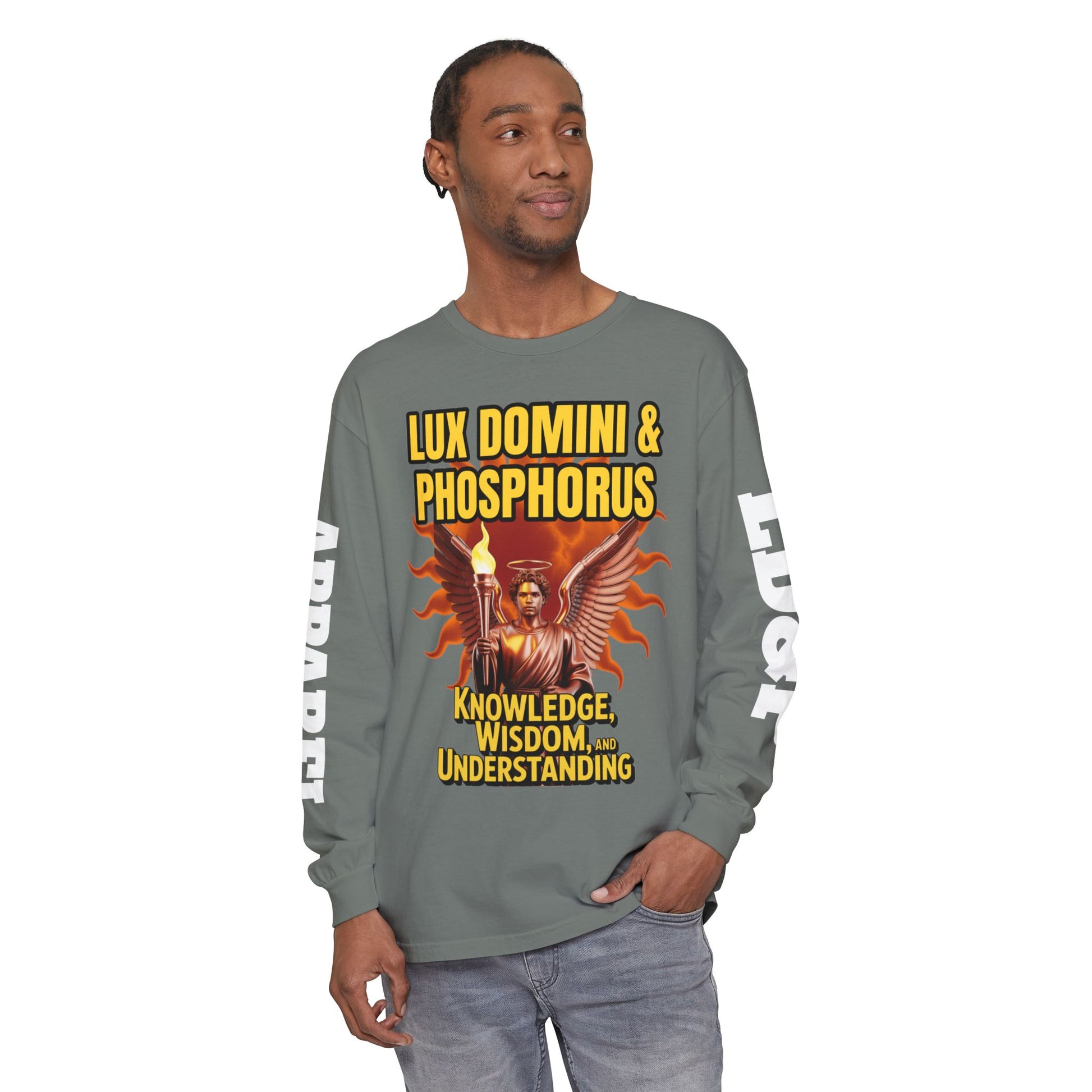 Long Sleeve T-Shirt LD&P Apparel Knowledge Wisdom Understanding Design