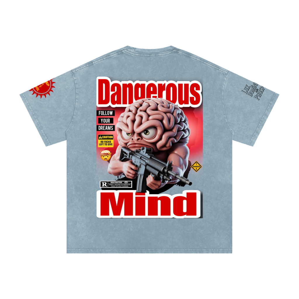 Dangerous Mind Washed Oversized Cotton T-Shirt