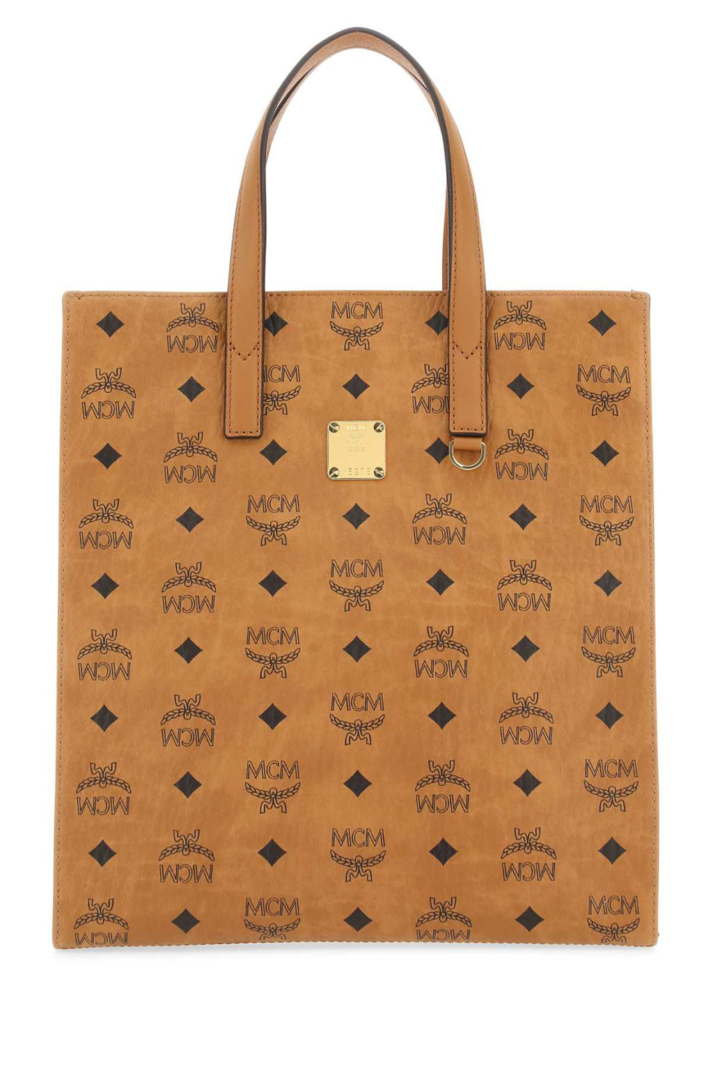 Mcm Women Printed Canvas Small Aren Shopping Bag