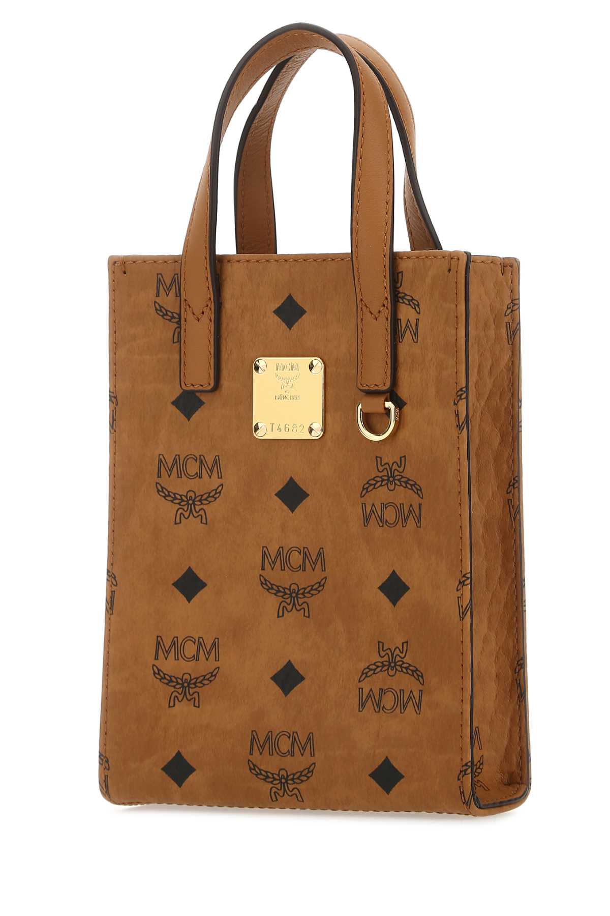 Mcm Unisex Printed Fabric Handbag