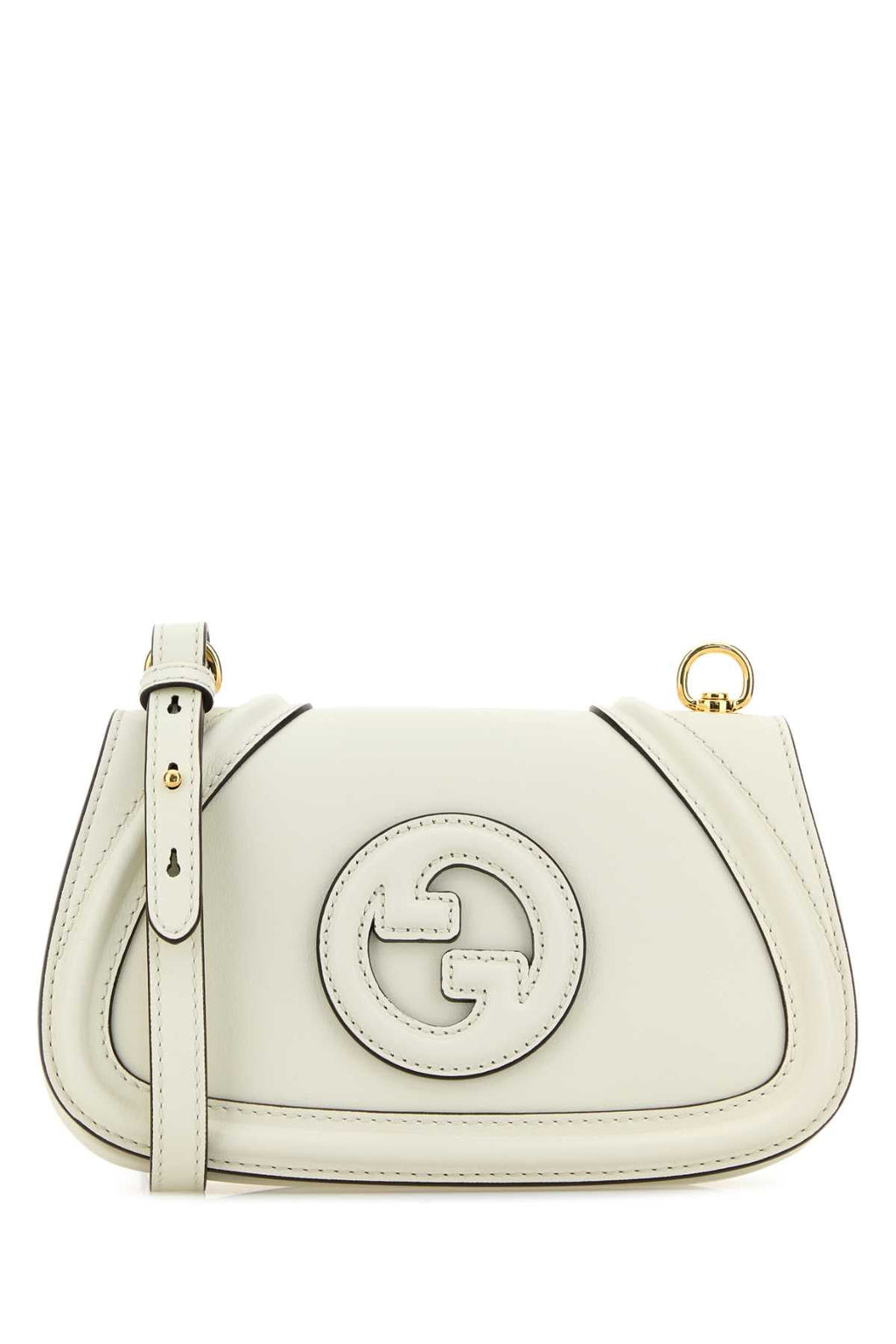 Gucci Women Ivory Leather Small Gucci Blondie Crossbody Bag