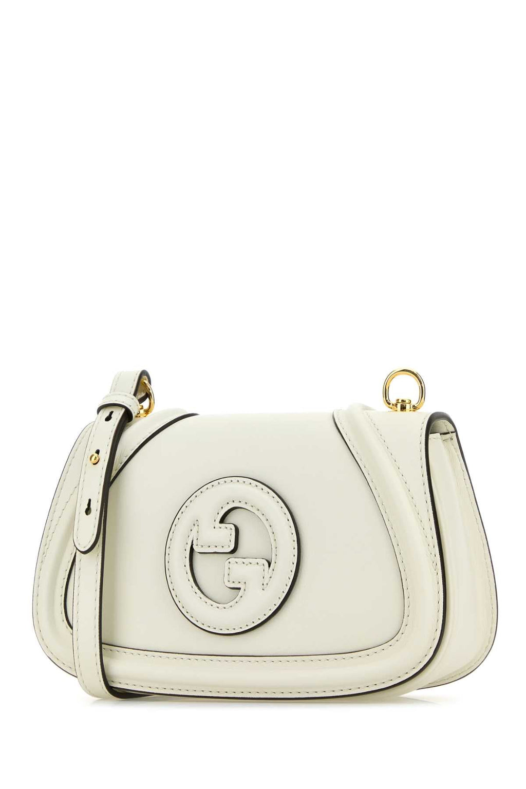 Gucci Women Ivory Leather Small Gucci Blondie Crossbody Bag