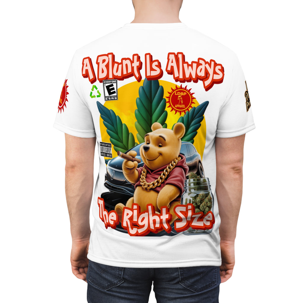 Cannabis Graphic Tee — "A Blunt Is Always The Right Size" LD&P APPAREL white