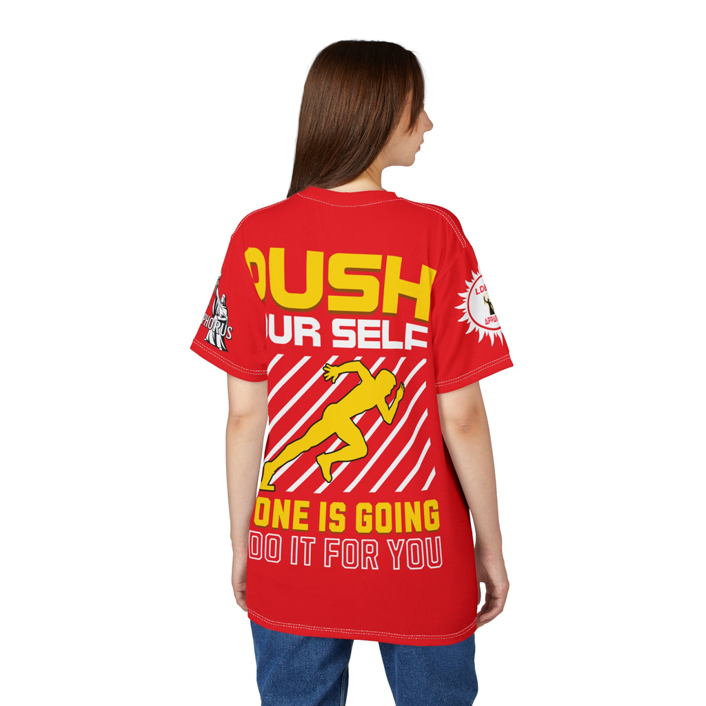 Push Yourself Graphic Tee LD&P APPAREL DESIGN Red