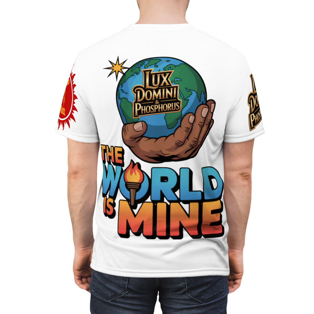 White Unisex Tee - 'The World Is Mine' LD&P Apparel Design