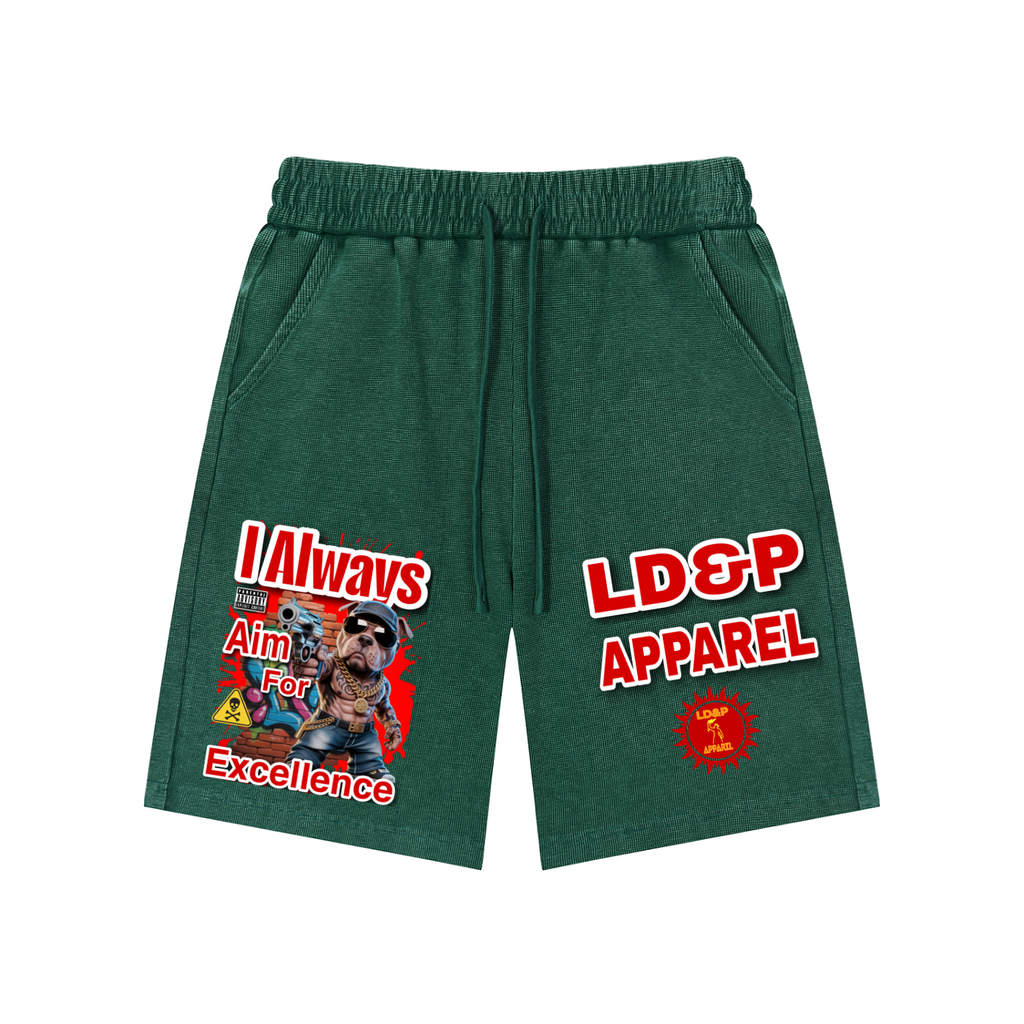 Mineral Wash Waffle Knit Shorts I ALWAYS AIM FOR... LD&P APPAREL