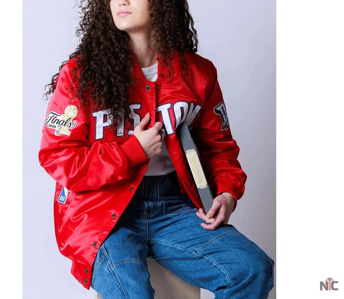 20th Anniversary Detroit Pistons Red Jacket