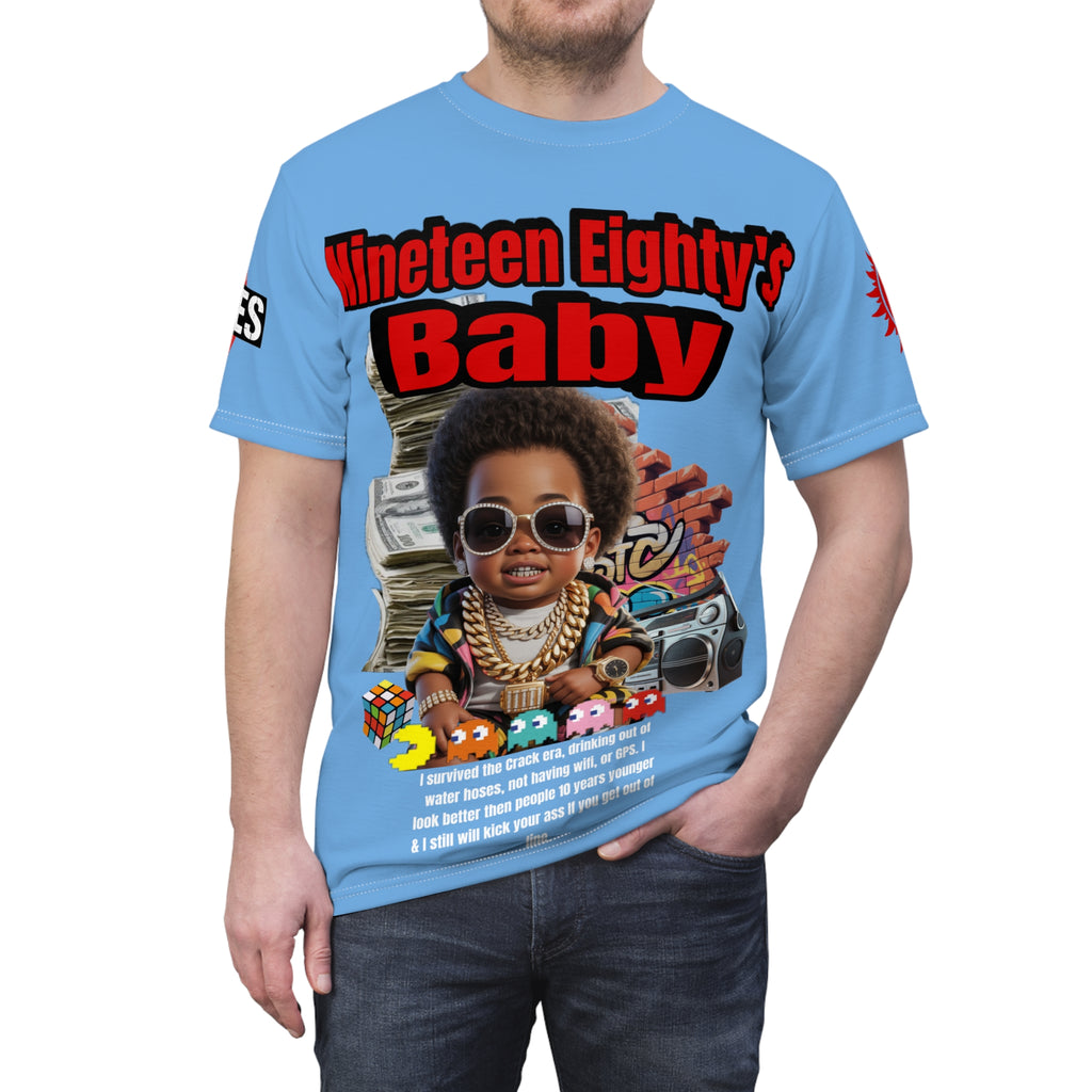 Nineteen Eighty's Baby Graphic Tee LD&P APPAREL Light Blue