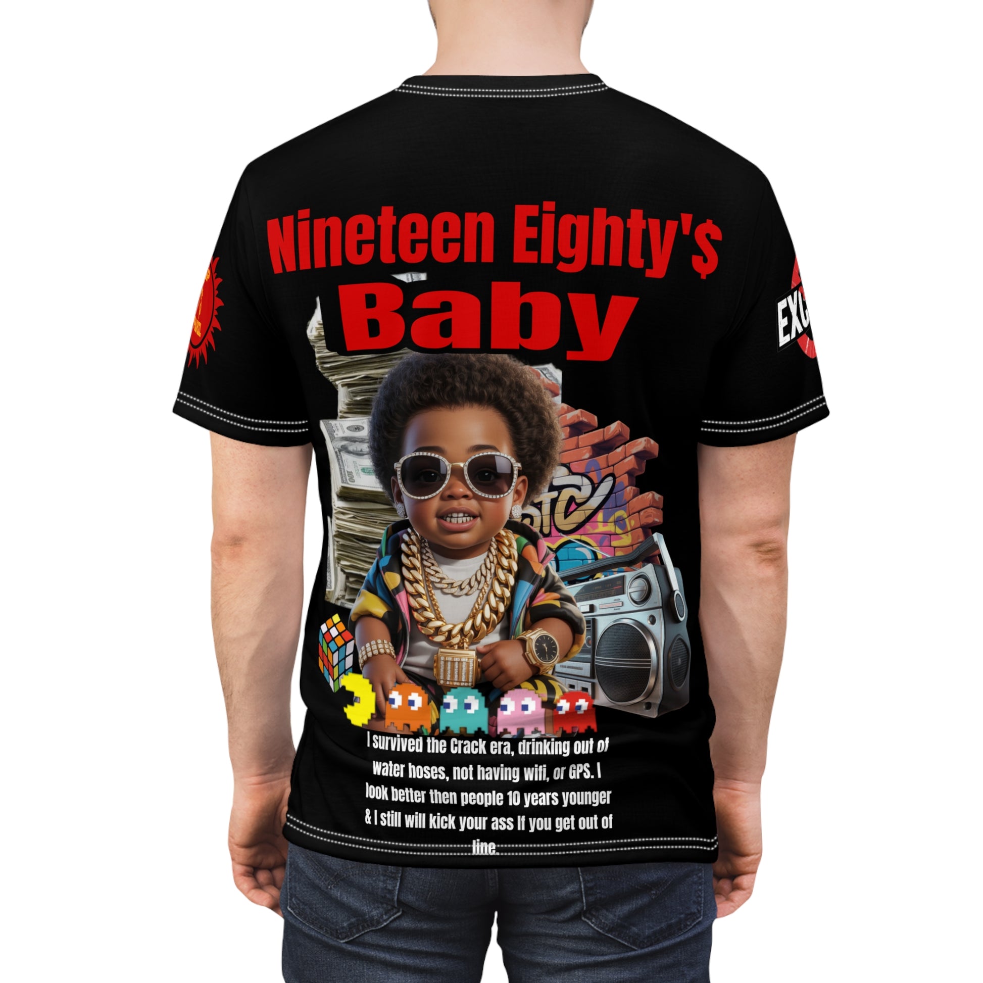 Nineteen Eighty's Baby Graphic Tee LD&P APPAREL Black
