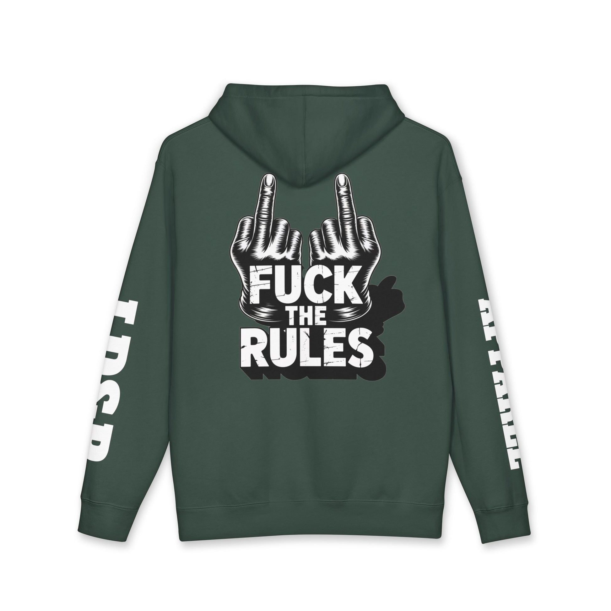 Hooded Sweatshirt - 'Fuck The Rules' Bold Graphic Design