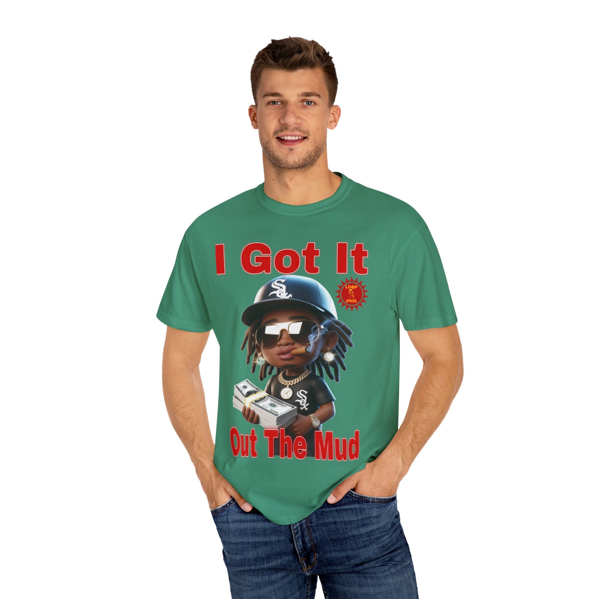 T-Shirt Out The Mud Hustler - Unisex Garment-Dyed