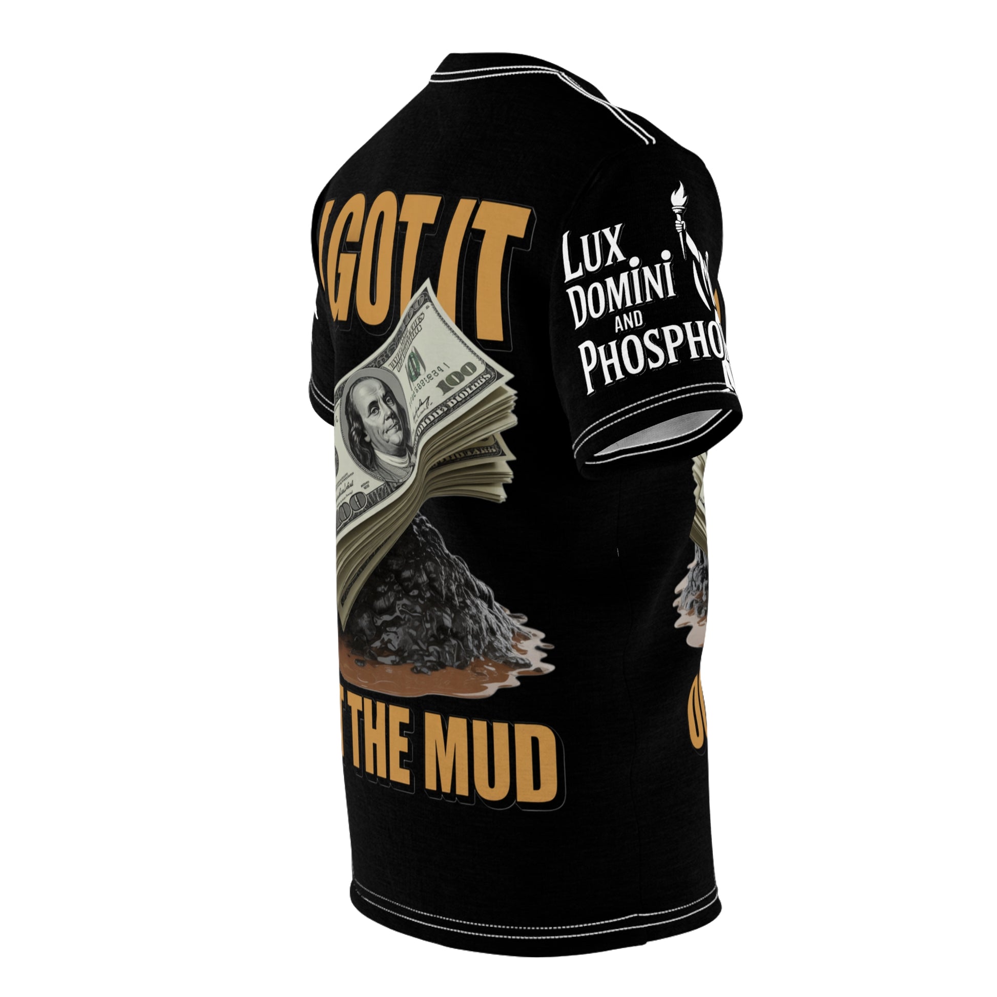 'Black' I Got it out the mud  Tee - Lux Domini and Phosphorus LD&P Apparel Design