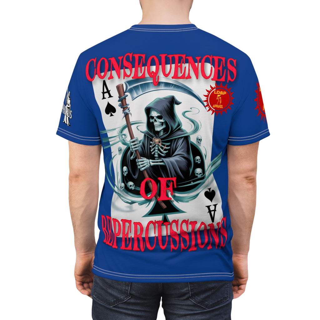 Consequences of Repercussions Graphic Shirt LD&P APPAREL Blue