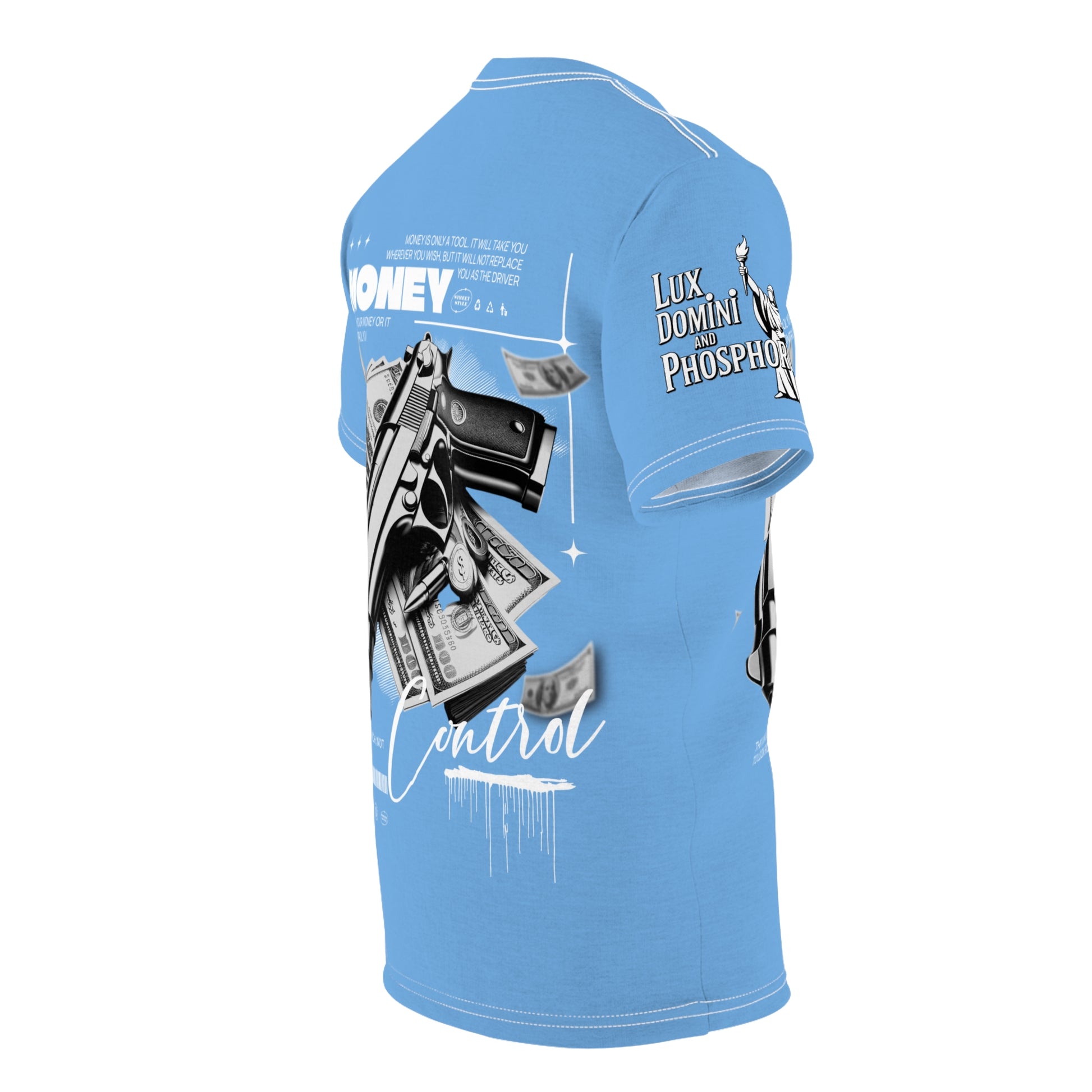 Money Control Graphic Tee LD&P APPAREL LIGHT BLUE