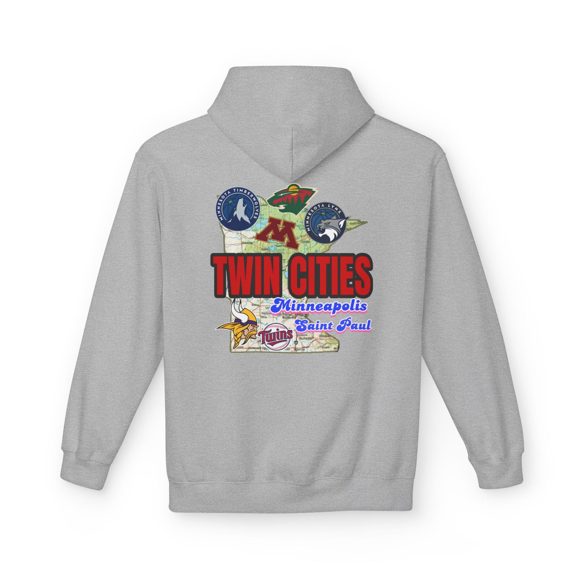 Fleece Hoodie Twin Cities Minneapolis St Paul Design