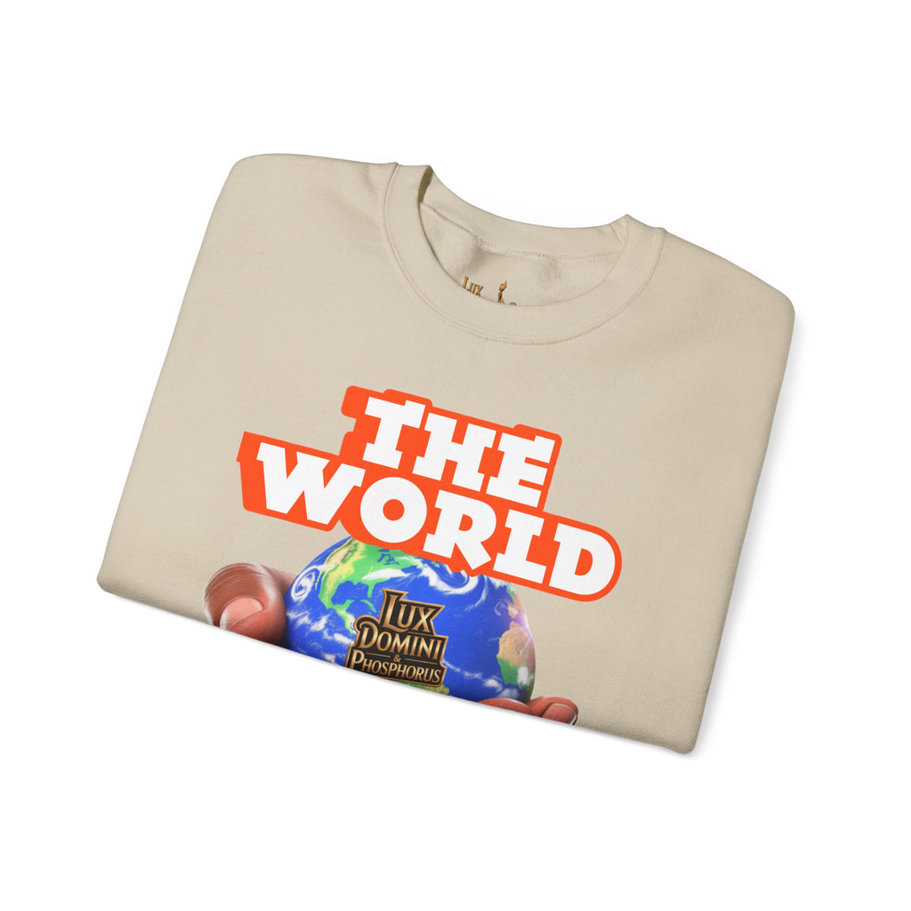 Graphic Sweatshirt - The World Is Mine Lux Domini and Phosphoros Apparel