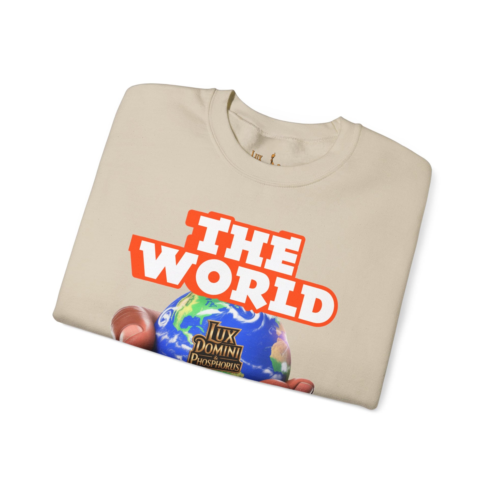 Graphic Sweatshirt - The World Is Mine Lux Domini and Phosphoros Apparel
