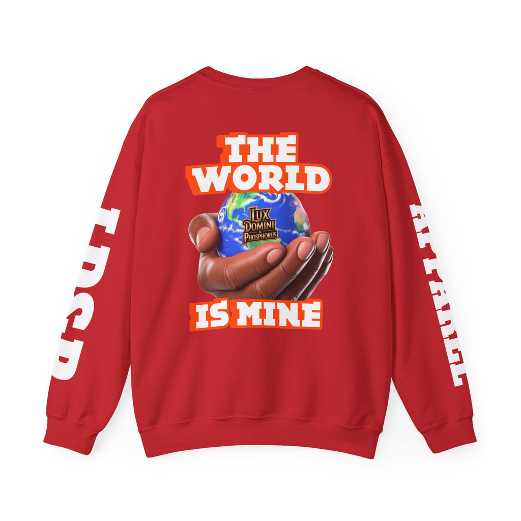 Graphic Sweatshirt - The World Is Mine Lux Domini and Phosphoros Apparel