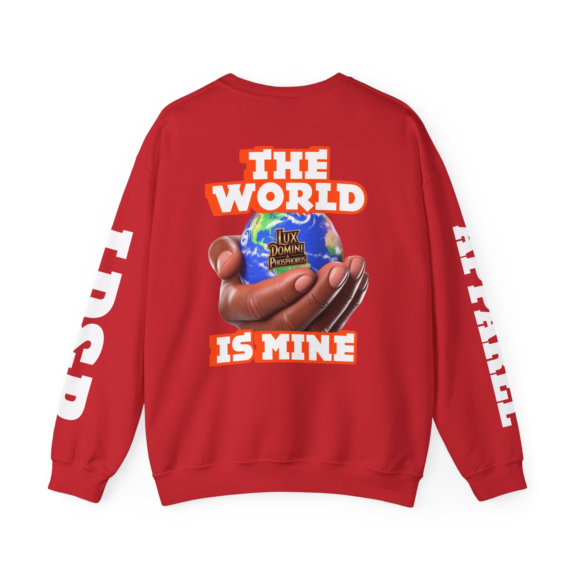 Graphic Sweatshirt - The World Is Mine Lux Domini and Phosphoros Apparel