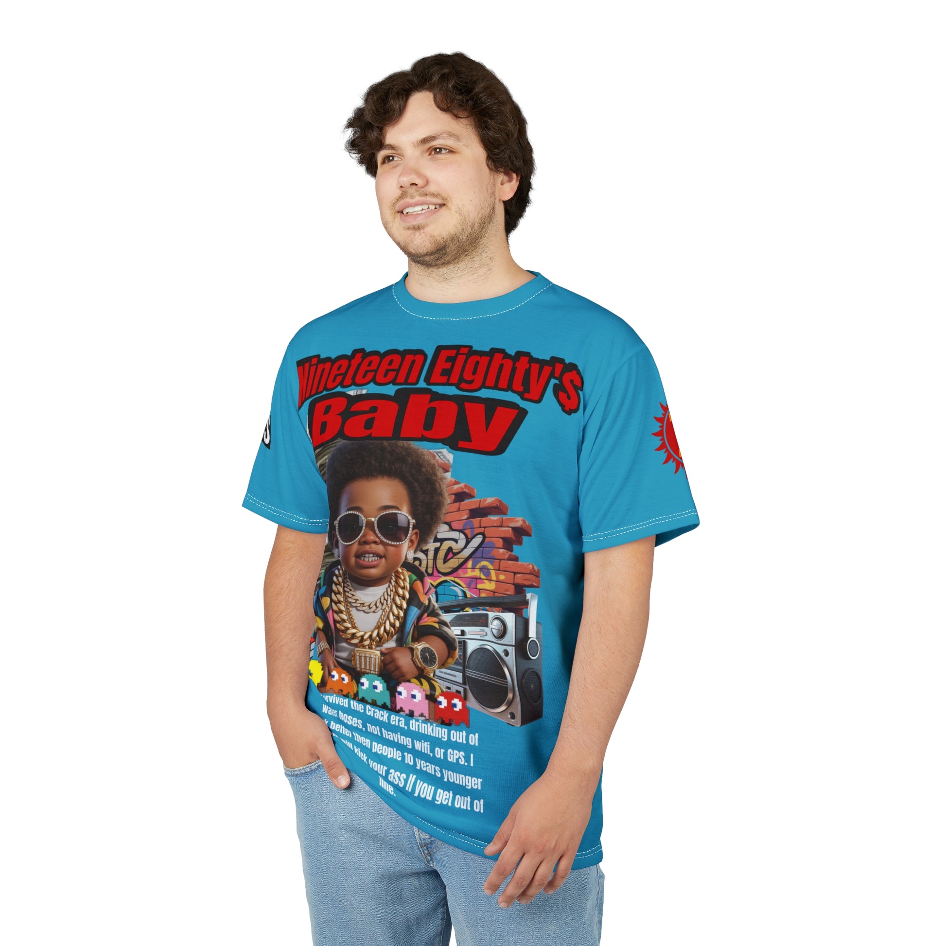 Nineteen Eighty's Baby Graphic Tee LD&P APPAREL Turquoise