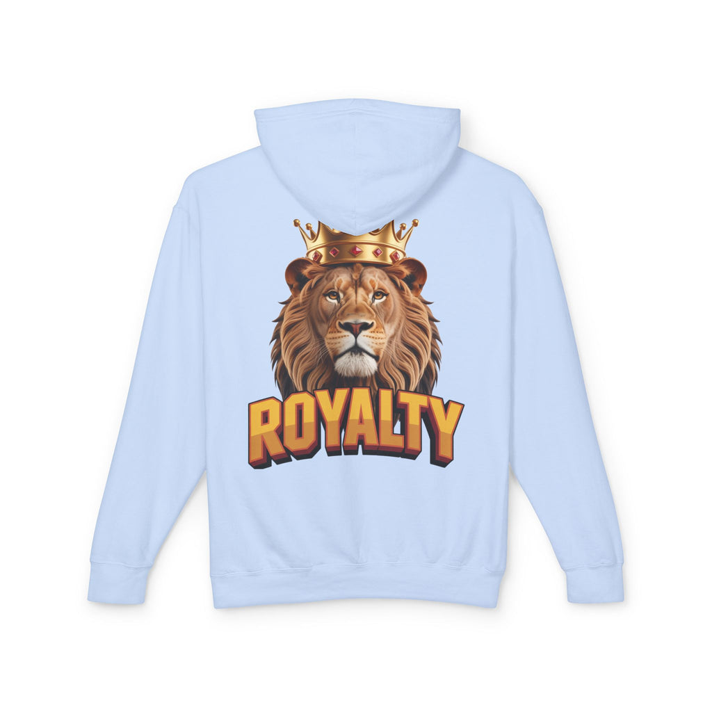 Royalty Lion Hooded Sweatshirt, Unisex Lightweight Pullover, King of the Jungle Sweatshirt, Animal Lover Gift, Cool Casual Wear