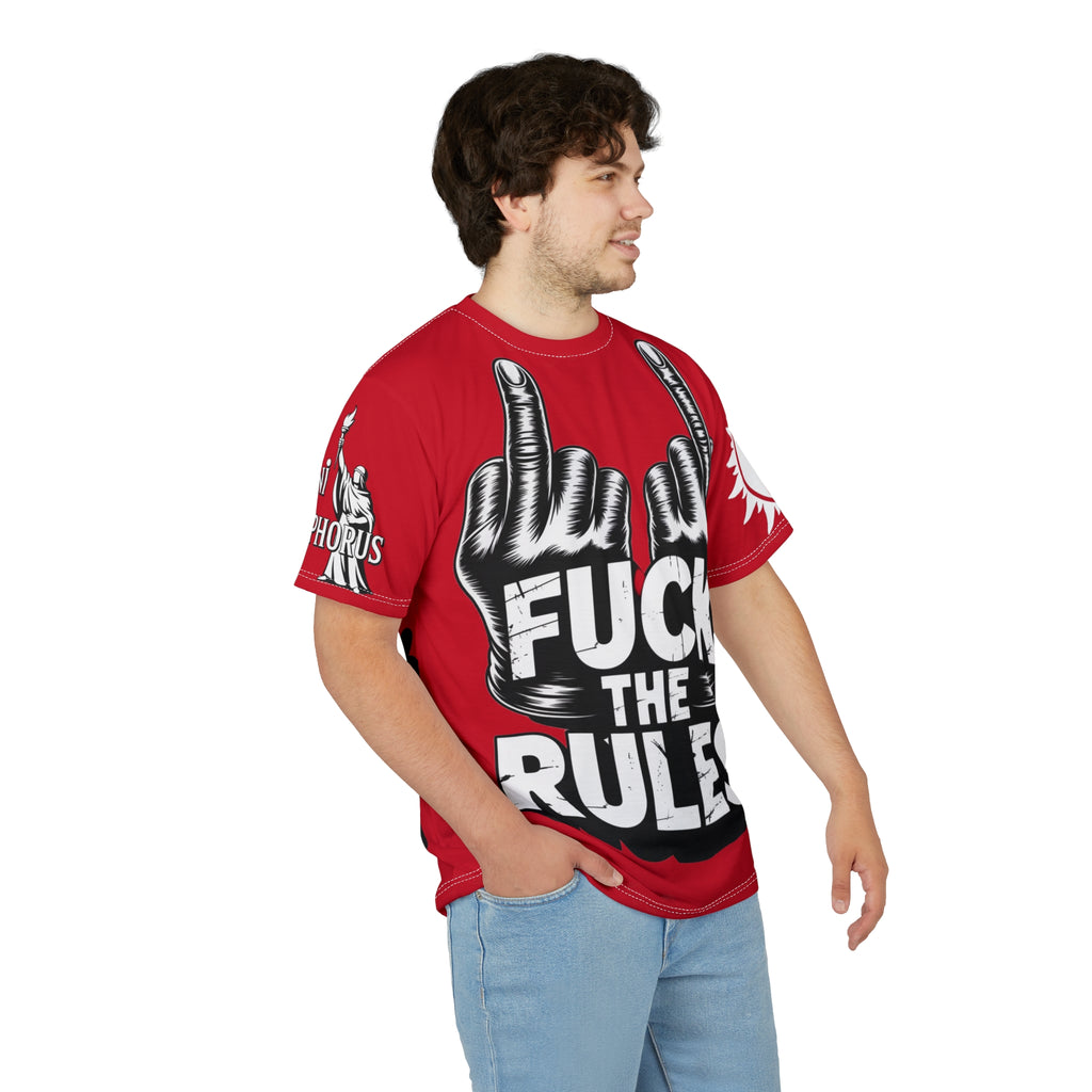 Red Fuck The Rules Unisex Cut & Sew Tee