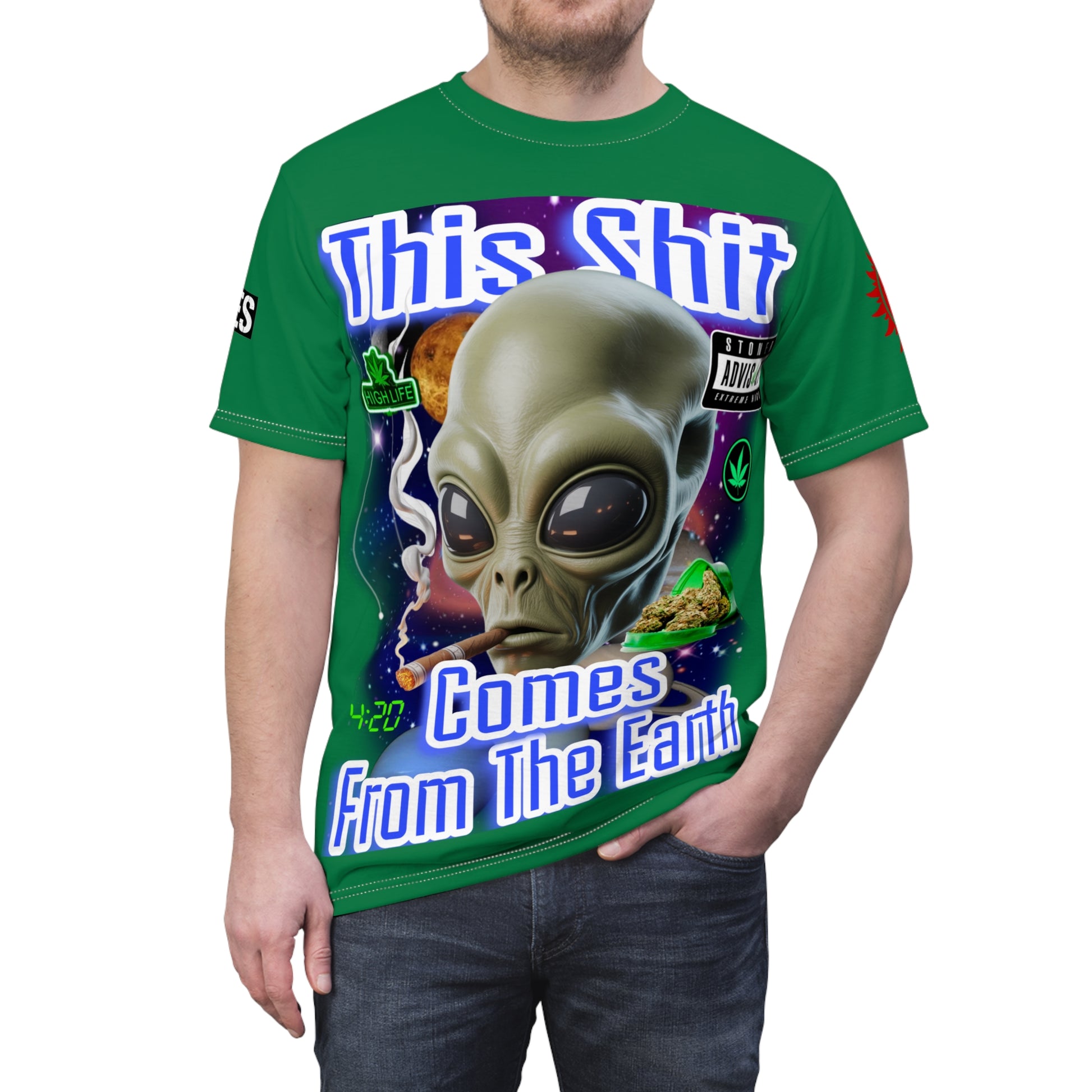 "This Shit Comes From The Earth" LD&P APPAREL Graphic Tee Green