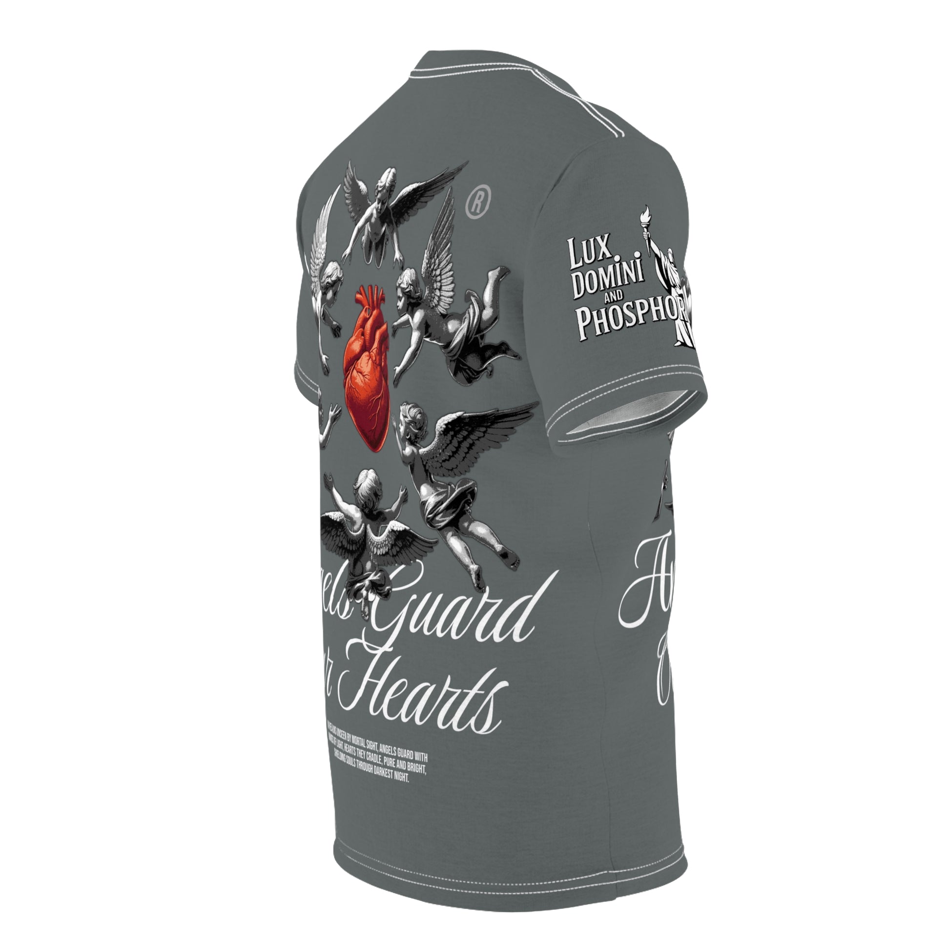 Angels Guard Our Hearts Tee LD&P APPAREL GREY
