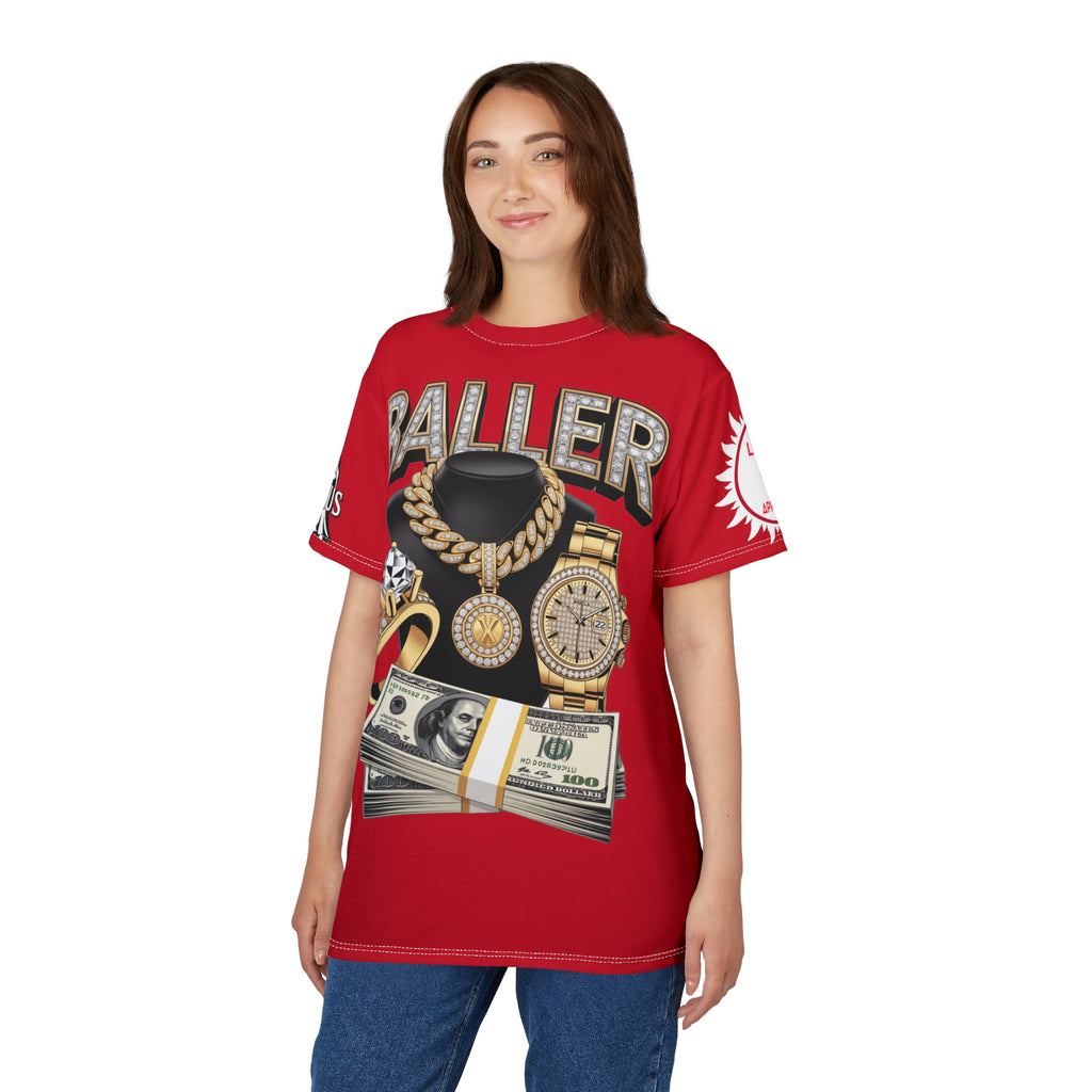 Baller  Unisex Tee - LD&P Apparel Design Red